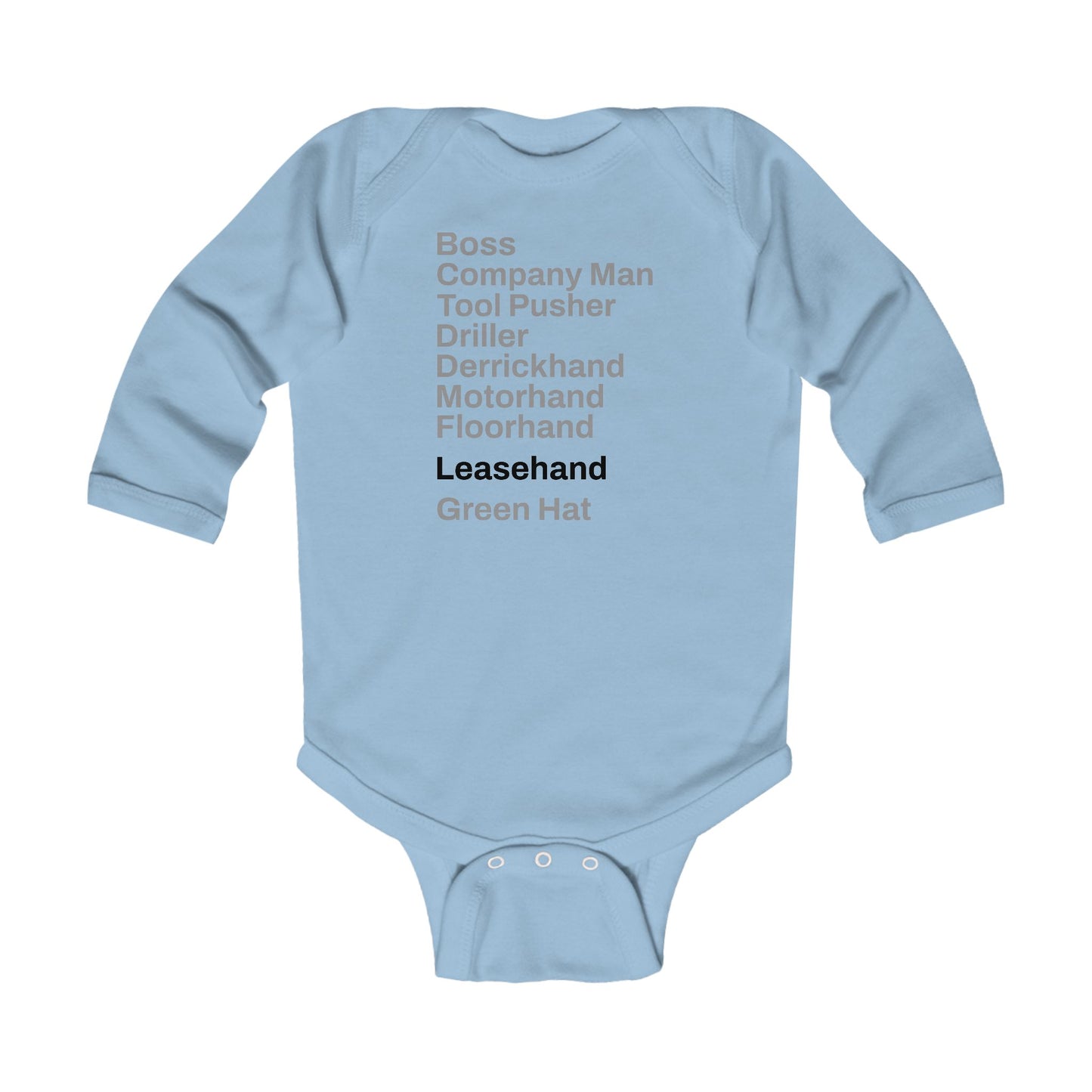 Rig Crew Series 'Leasehand' - Infant Long Sleeve Onesie