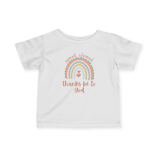 'Thanks be to God' Rainbow Infant Short Sleeve Tee
