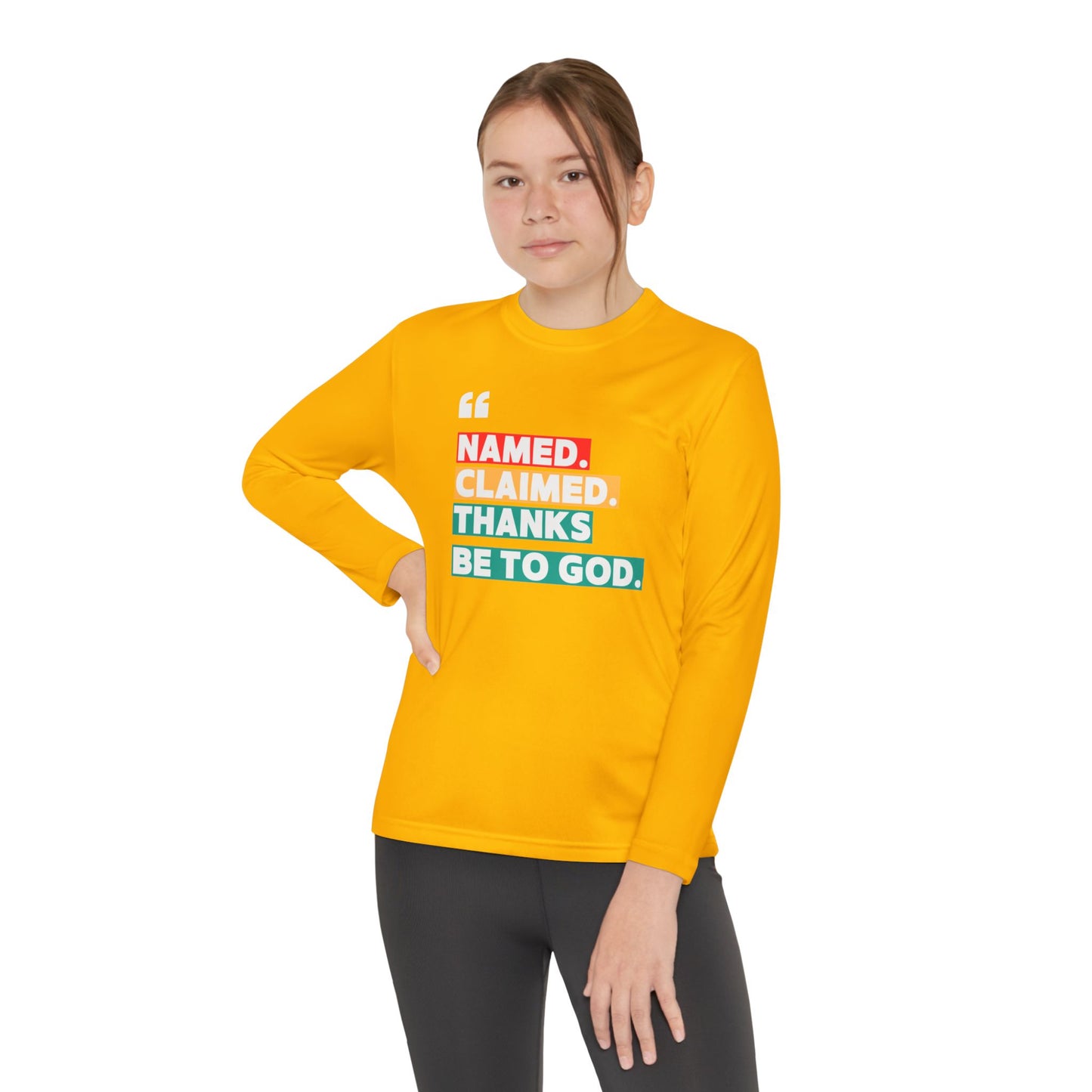 'Named, Claimed' Youth Long Sleeve Tee