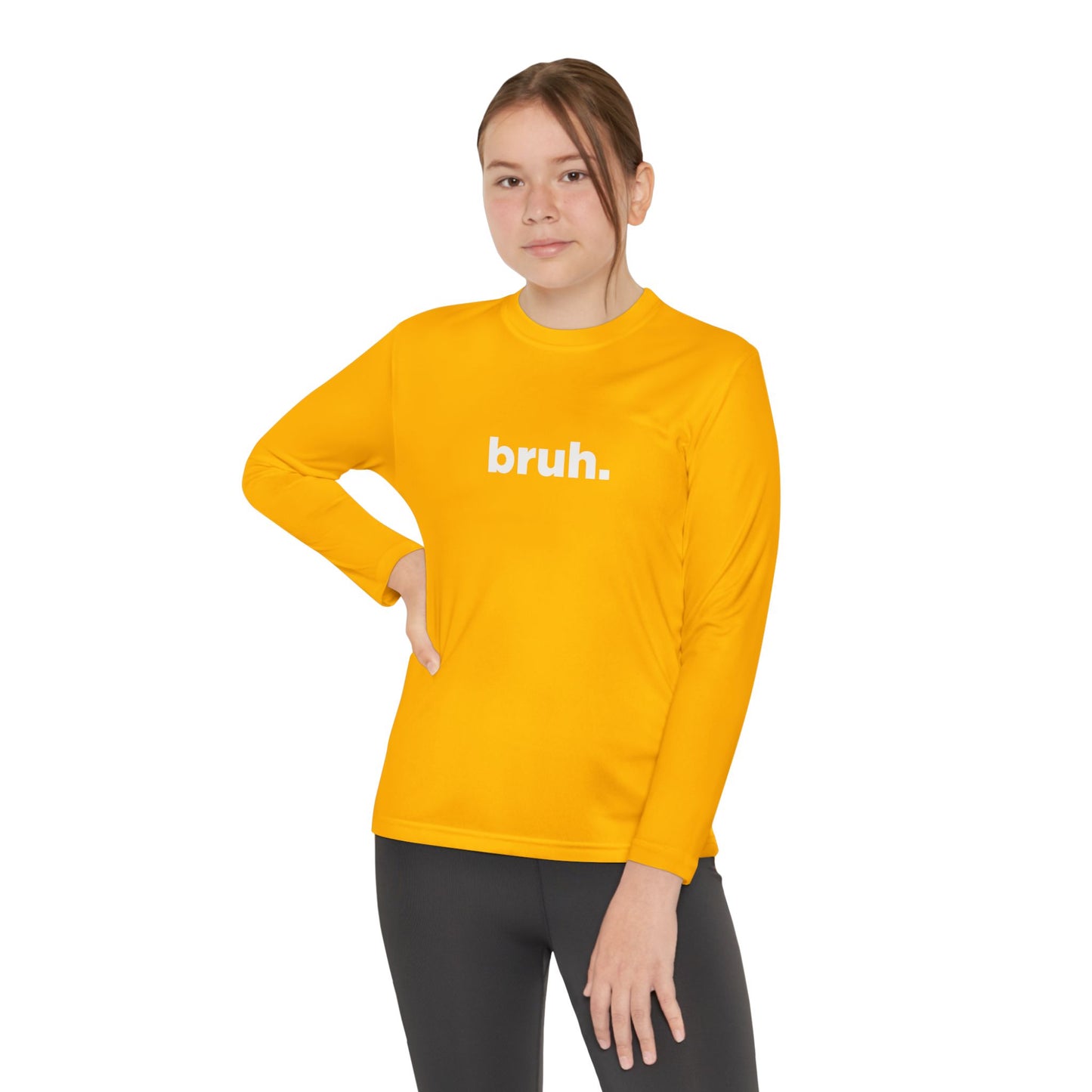'bruh.' Youth Long Sleeve Tee