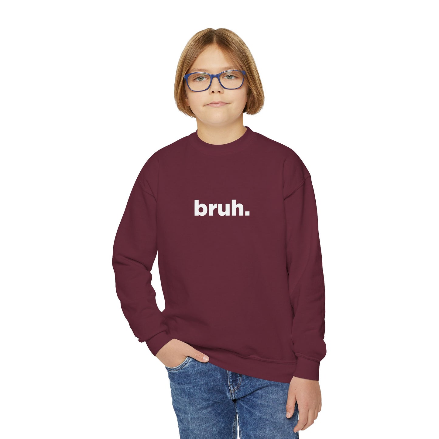 'bruh.' Youth Sweatshirt