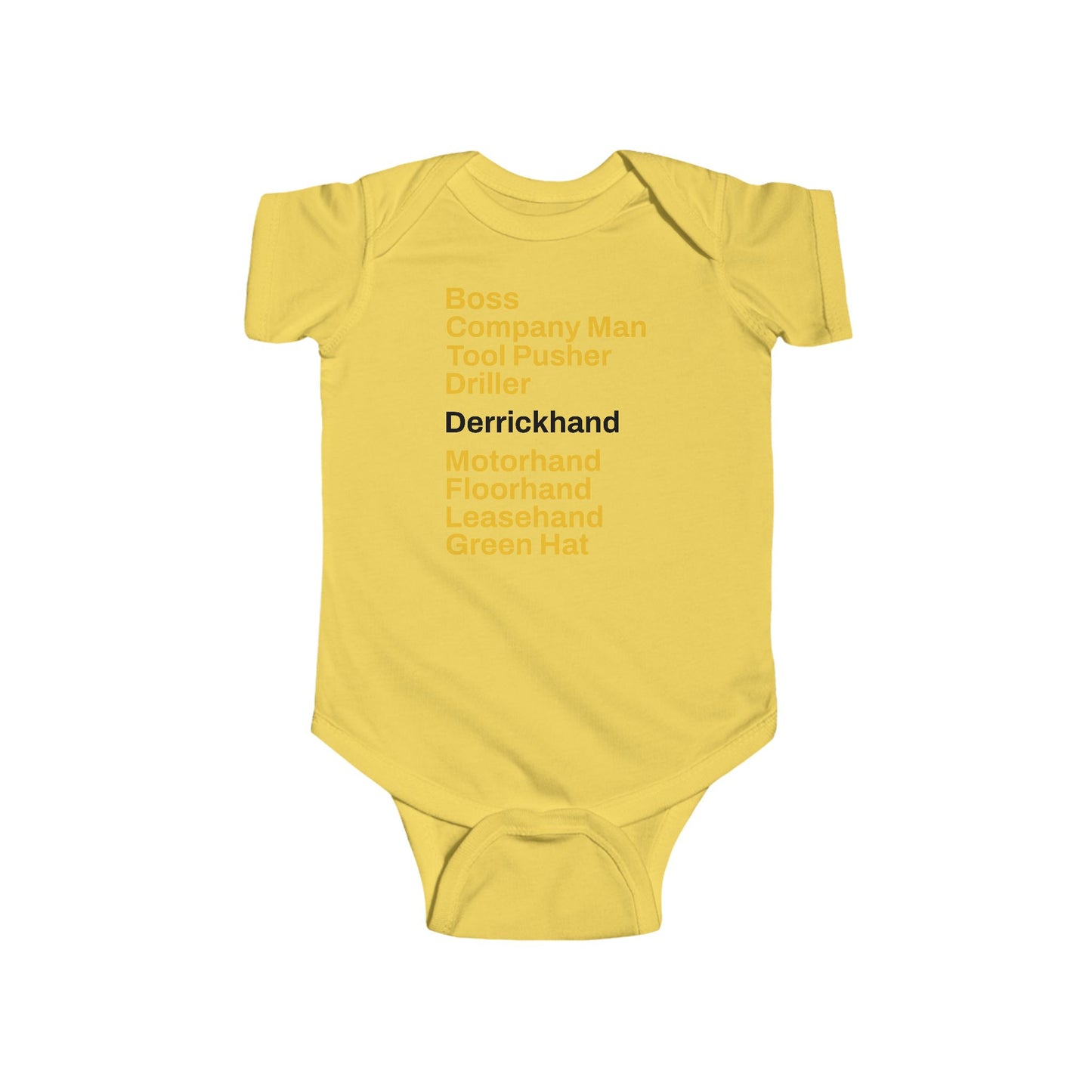 Rig Crew Series 'Derrickhand' - Infant Short Sleeve Onesie
