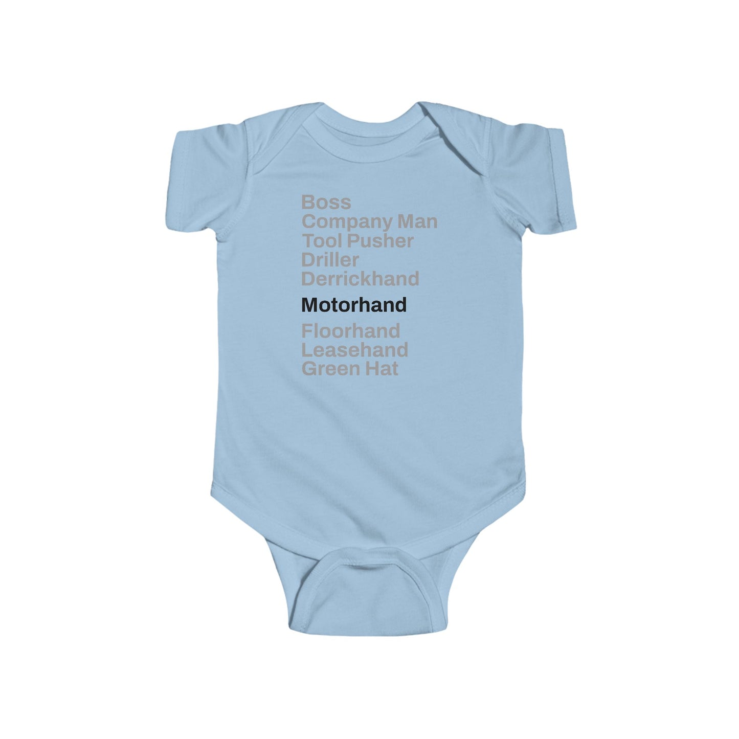 Rig Crew Series 'Motorhand' - Infant Short Sleeve Onesie