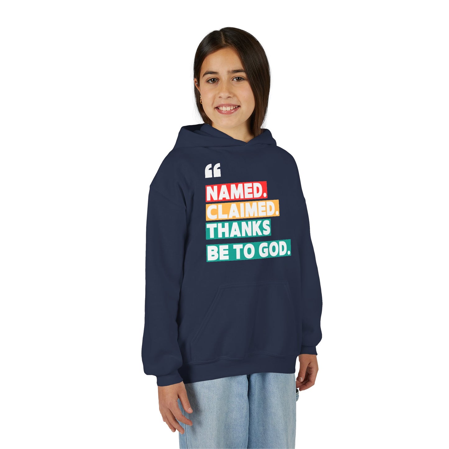 'Named, Claimed' Youth Hoodie