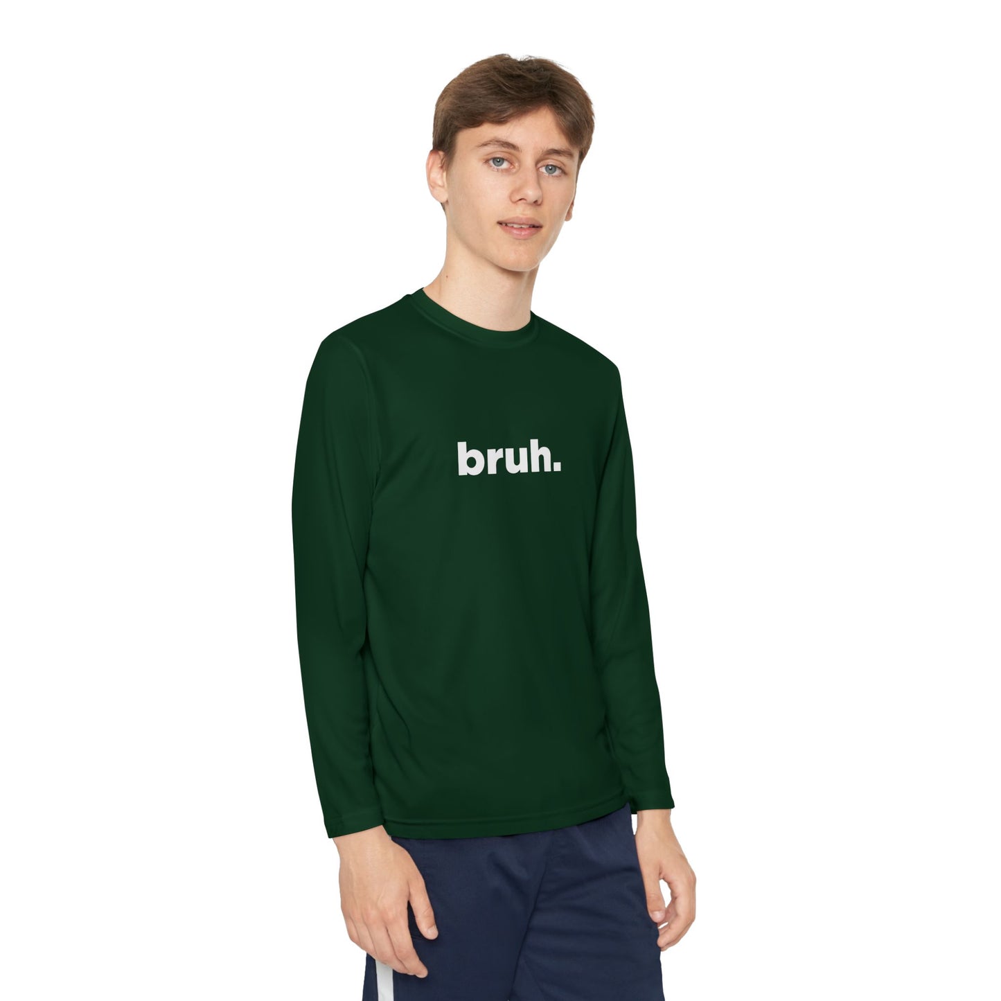 'bruh.' Youth Long Sleeve Tee