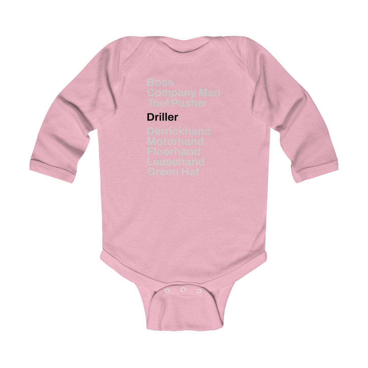 Rig Crew Series 'Driller' - Infant Long Sleeve Onesie
