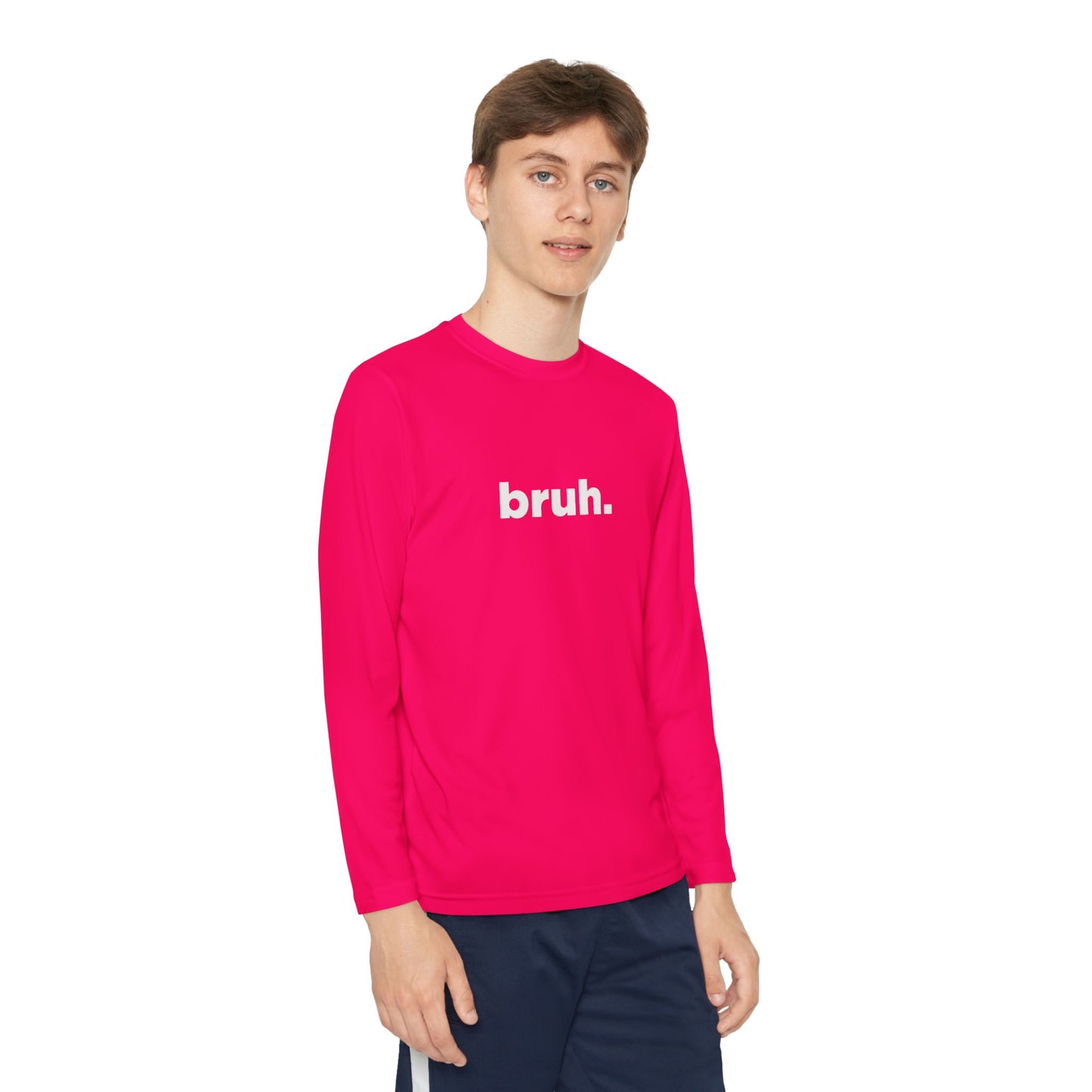 'bruh.' Youth Long Sleeve Tee