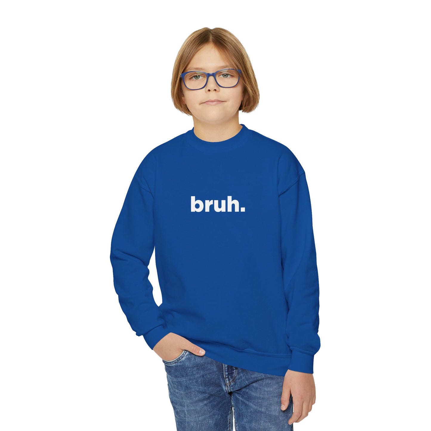 'bruh.' Youth Sweatshirt