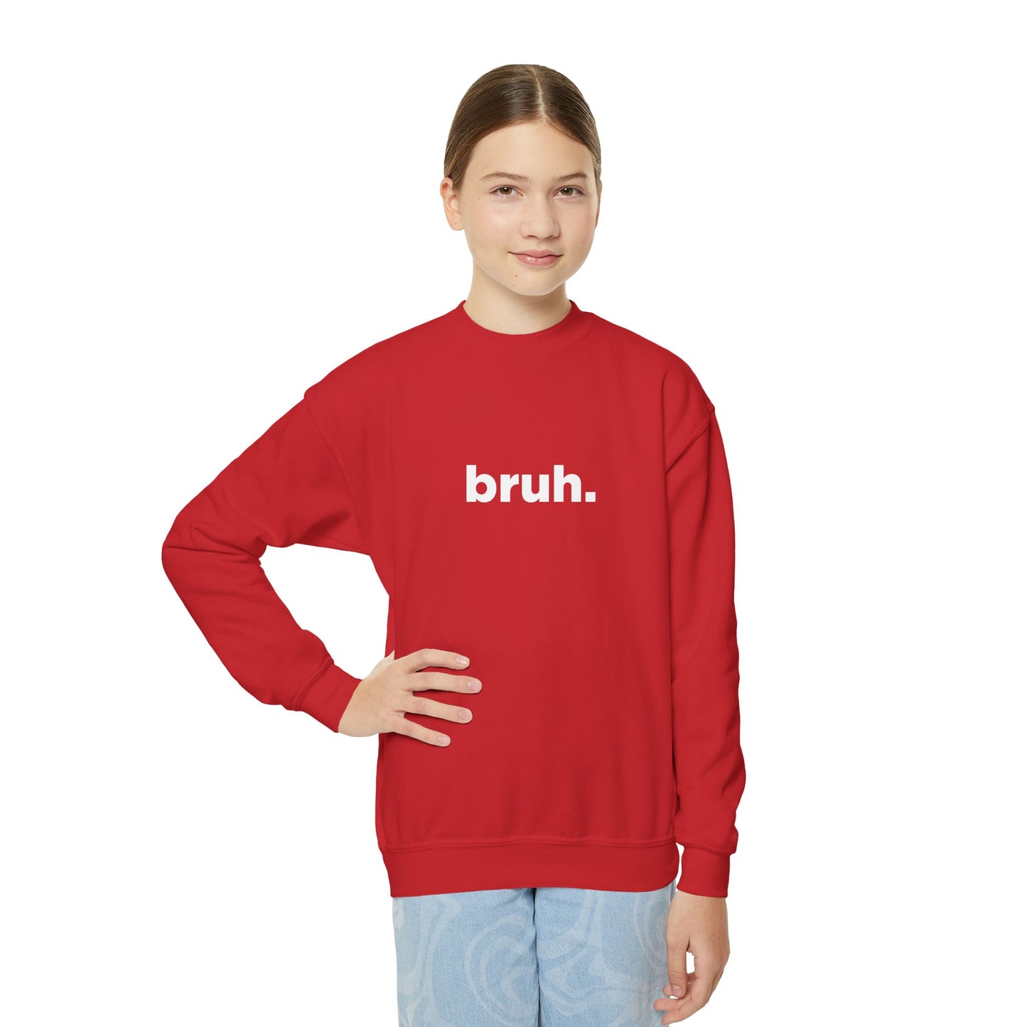 'bruh.' Youth Sweatshirt