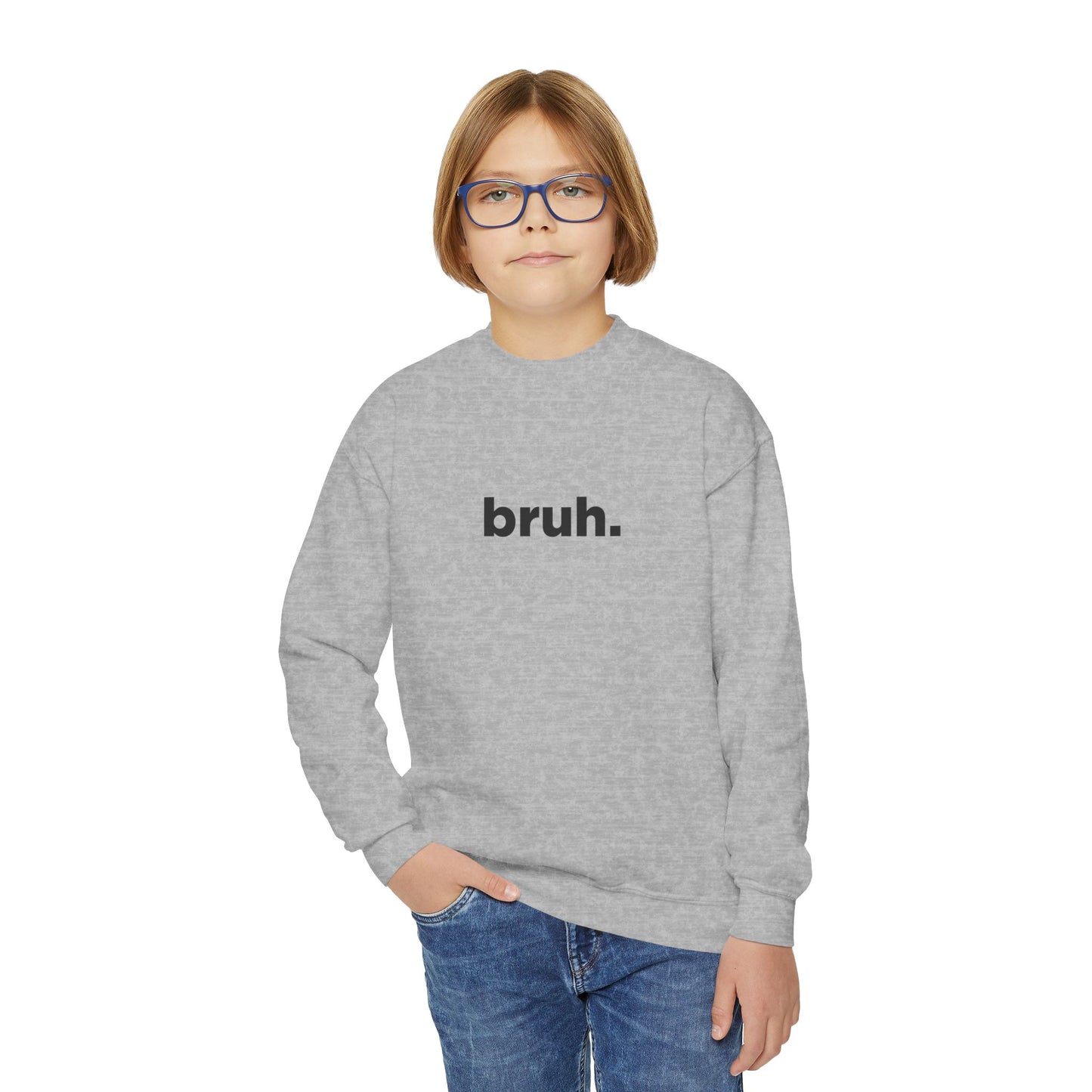 'bruh.' Youth Sweatshirt