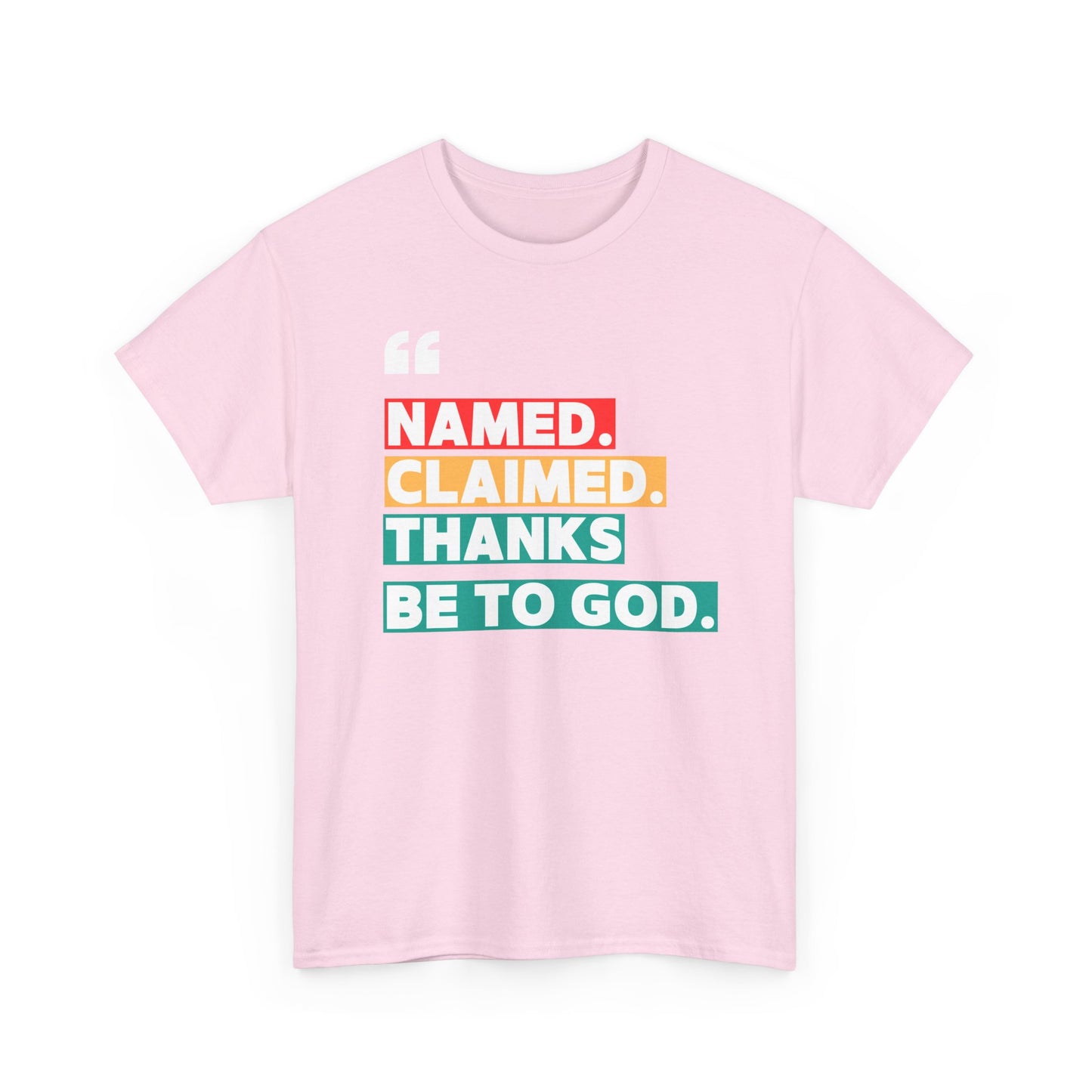 'Named, Claimed' Adult Short Sleeve Tee