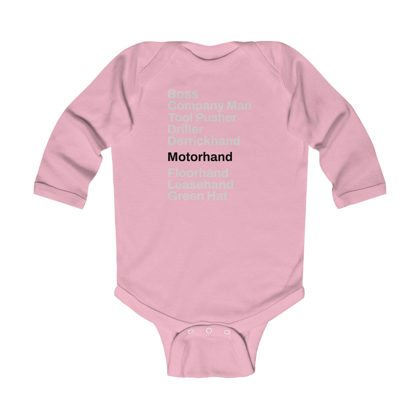 Rig Crew Series 'Motorhand' - Infant Long Sleeve Onesie