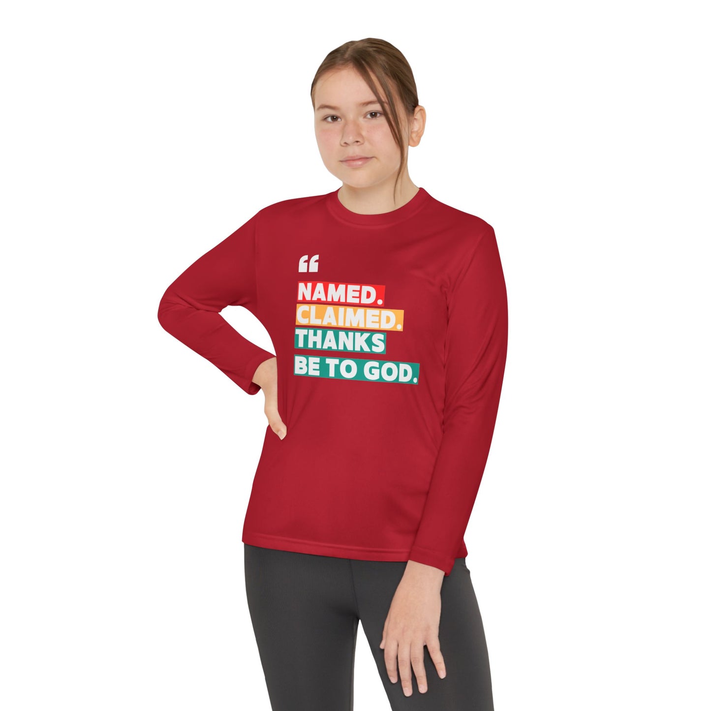'Named, Claimed' Youth Long Sleeve Tee