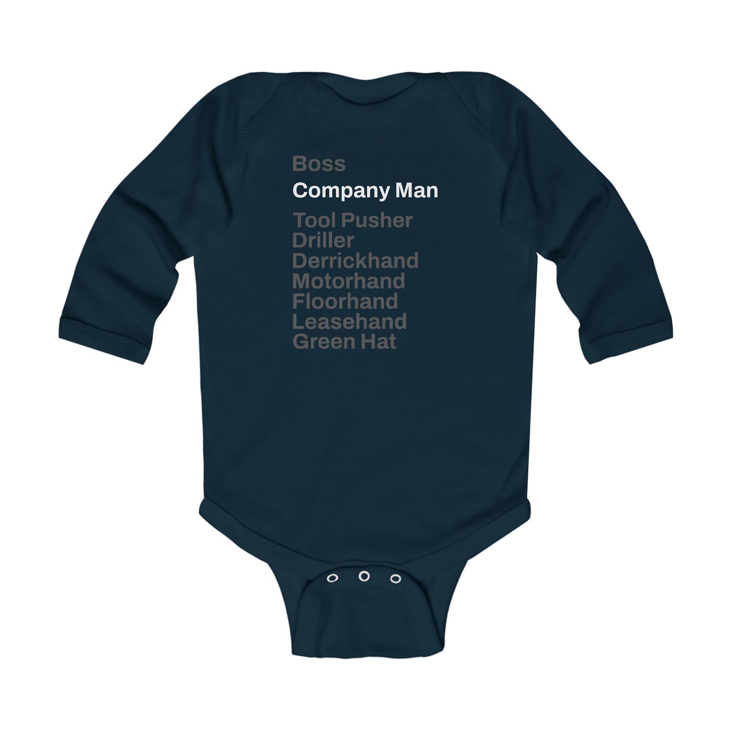 Rig Crew Series 'Company Man' - Infant Long Sleeve Onesie