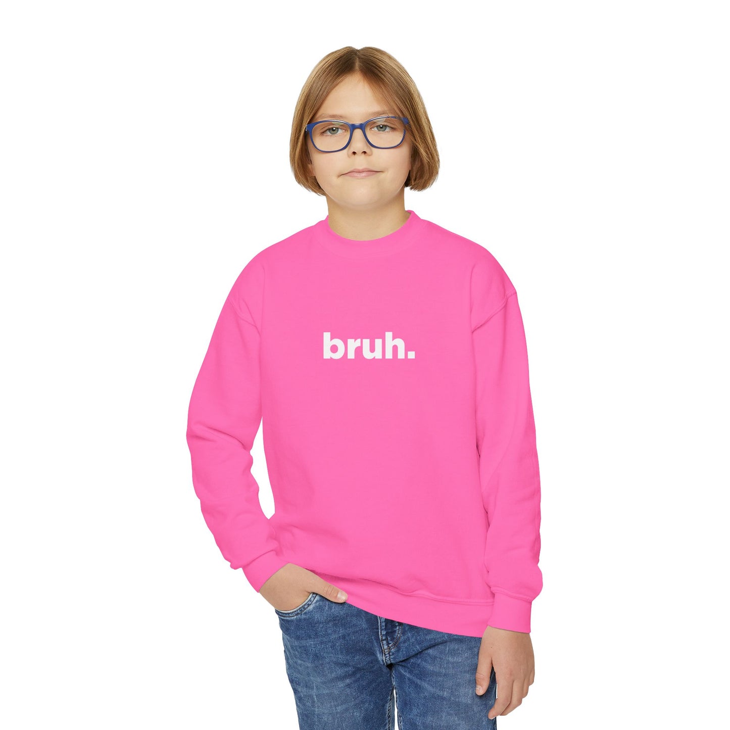 'bruh.' Youth Sweatshirt