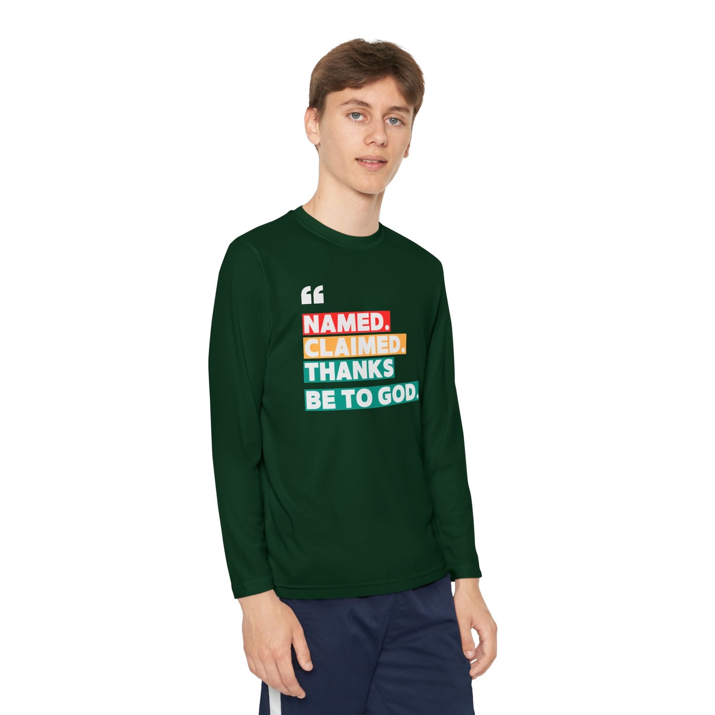 'Named, Claimed' Youth Long Sleeve Tee