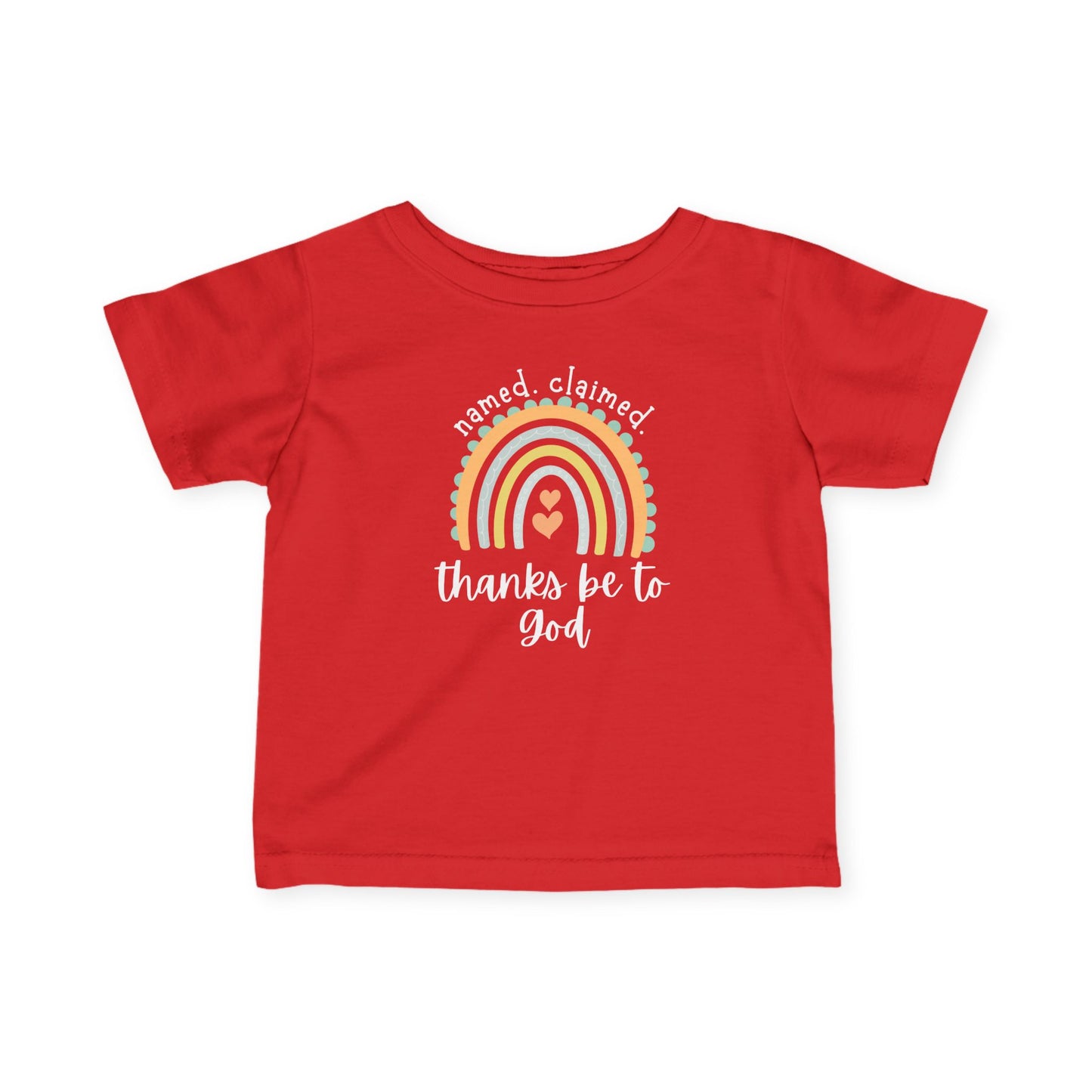 'Thanks be to God' Rainbow Infant Short Sleeve Tee