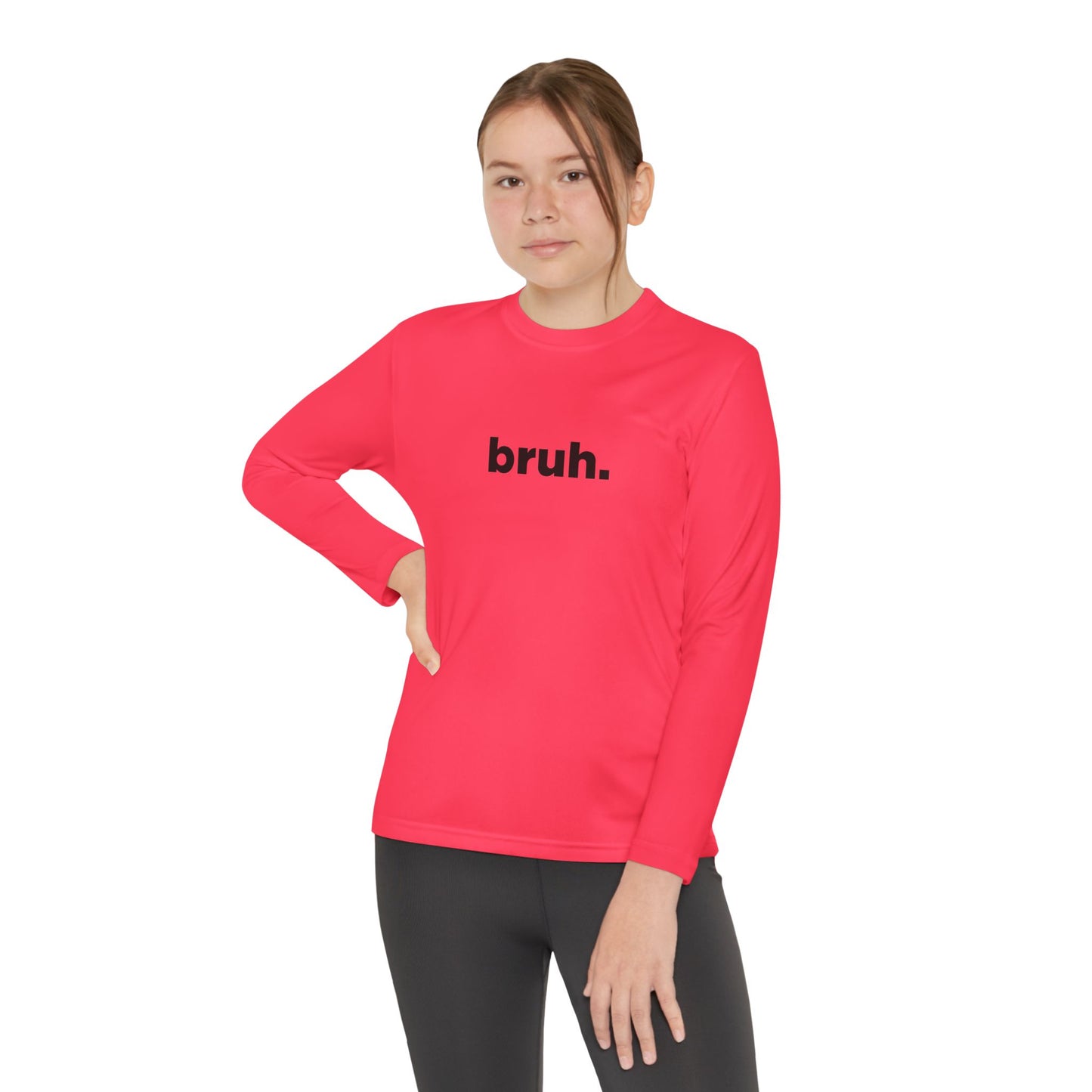 'bruh.' Youth Long Sleeve Tee