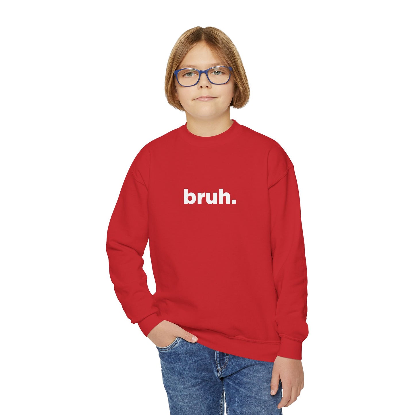 'bruh.' Youth Sweatshirt