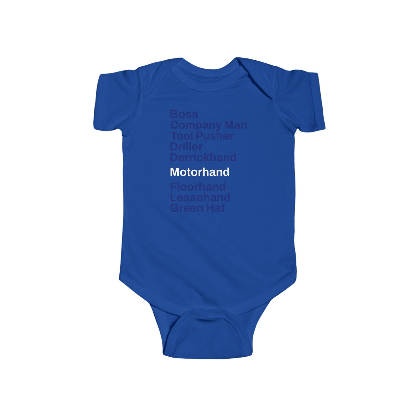 Rig Crew Series 'Motorhand' - Infant Short Sleeve Onesie