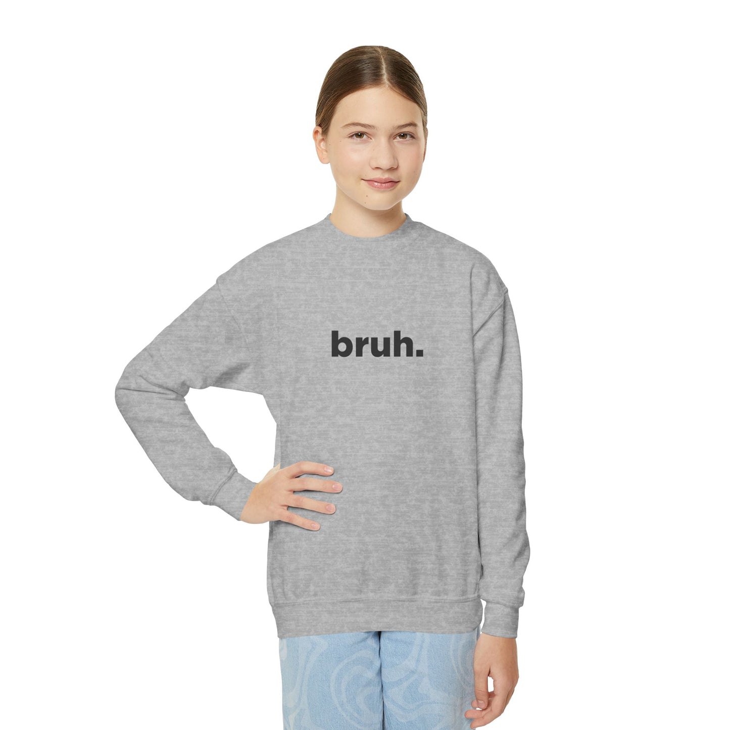 'bruh.' Youth Sweatshirt