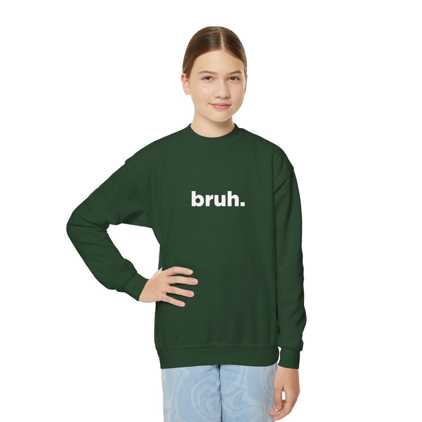 'bruh.' Youth Sweatshirt