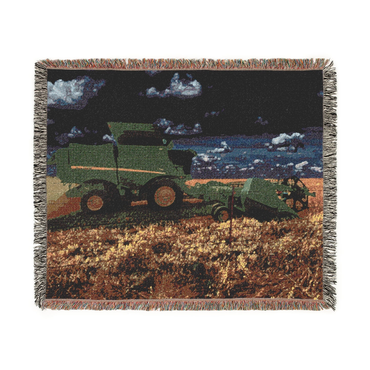 'Goodnight Combine' Woven Blanket