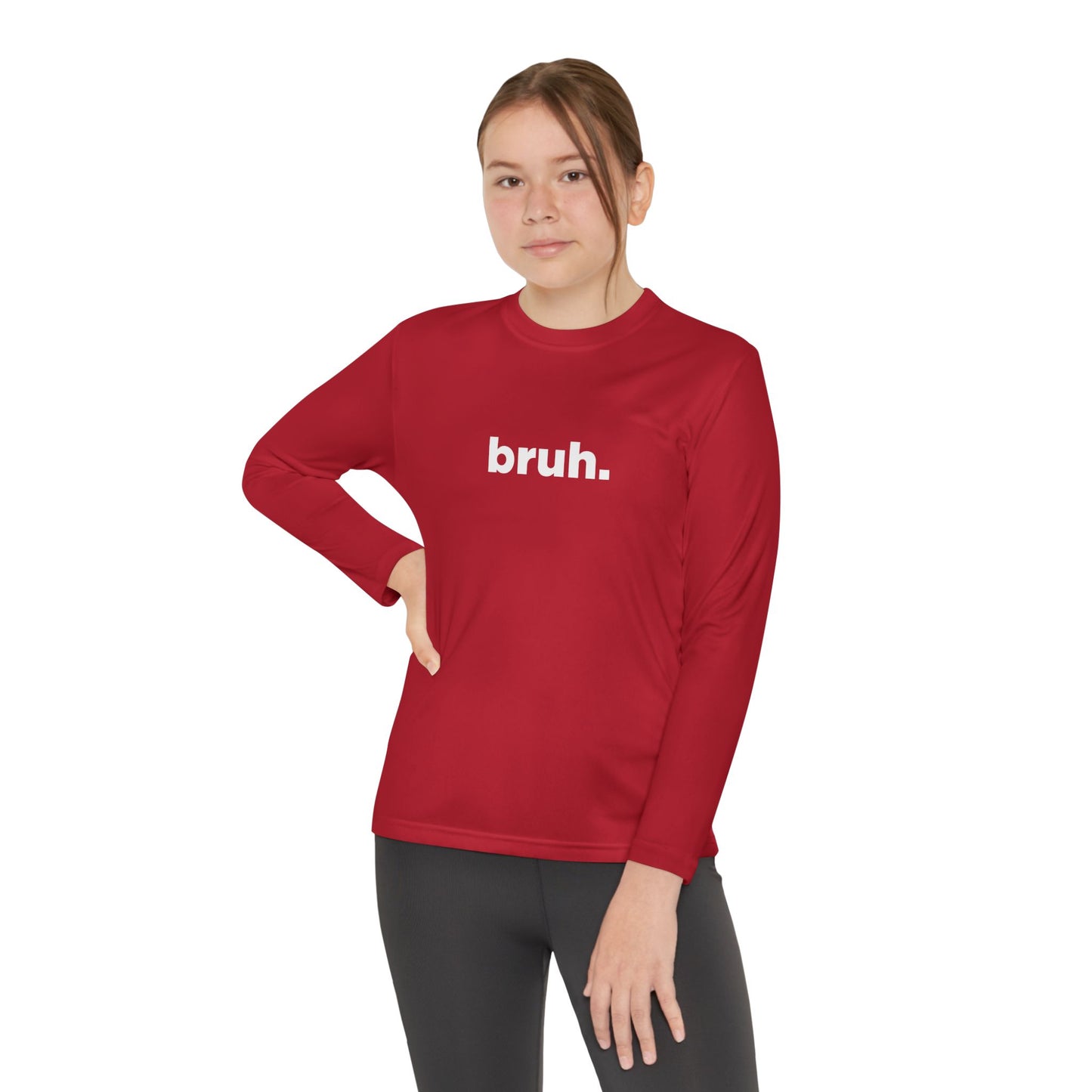 'bruh.' Youth Long Sleeve Tee