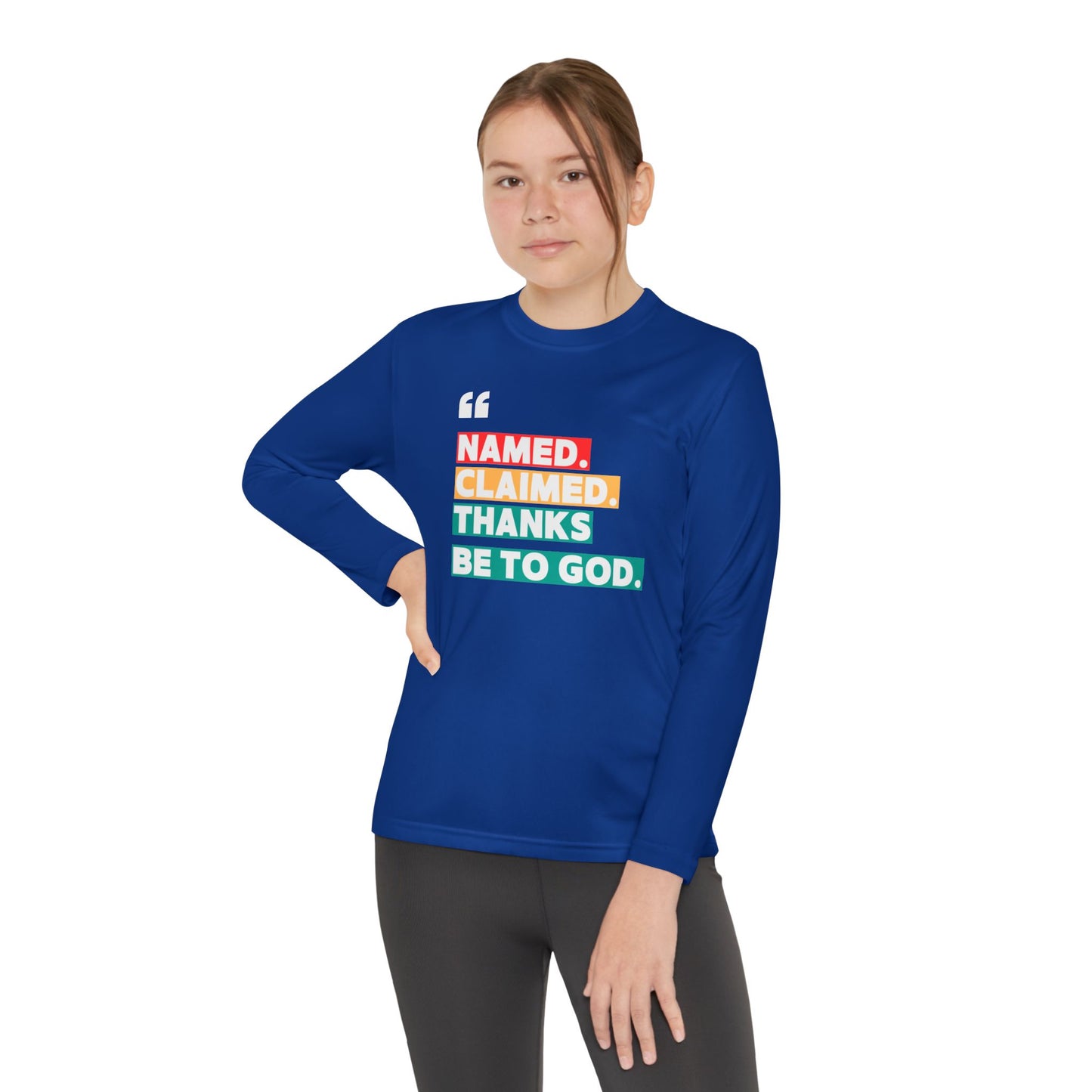 'Named, Claimed' Youth Long Sleeve Tee