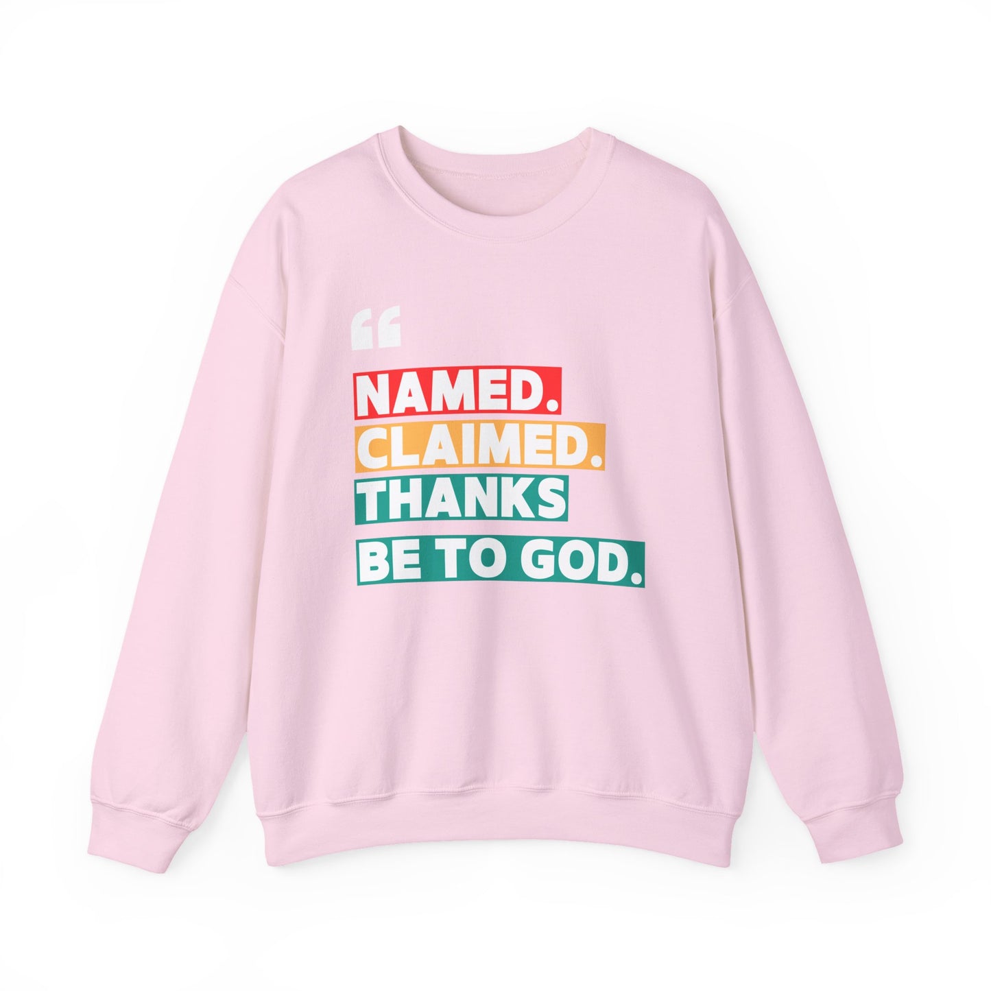 'Named, Claimed' Cozy Adult Sweatshirt