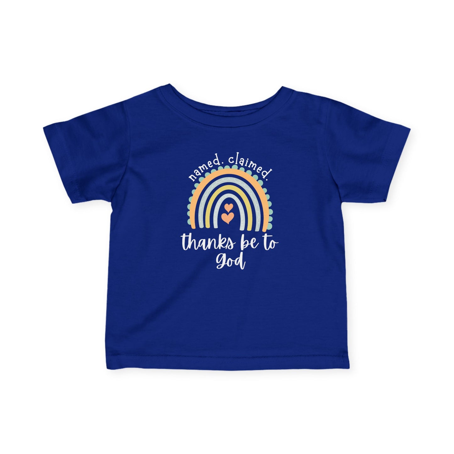 'Thanks be to God' Rainbow Infant Short Sleeve Tee