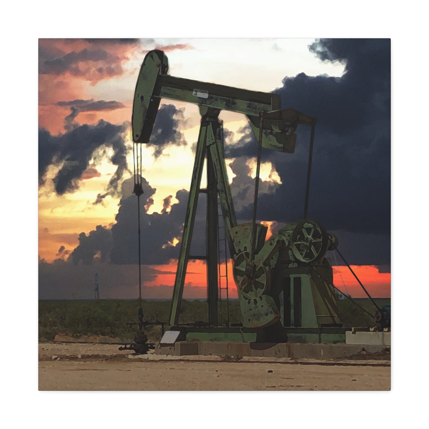 'Pumping Unit' Canvas Gallery Wrap
