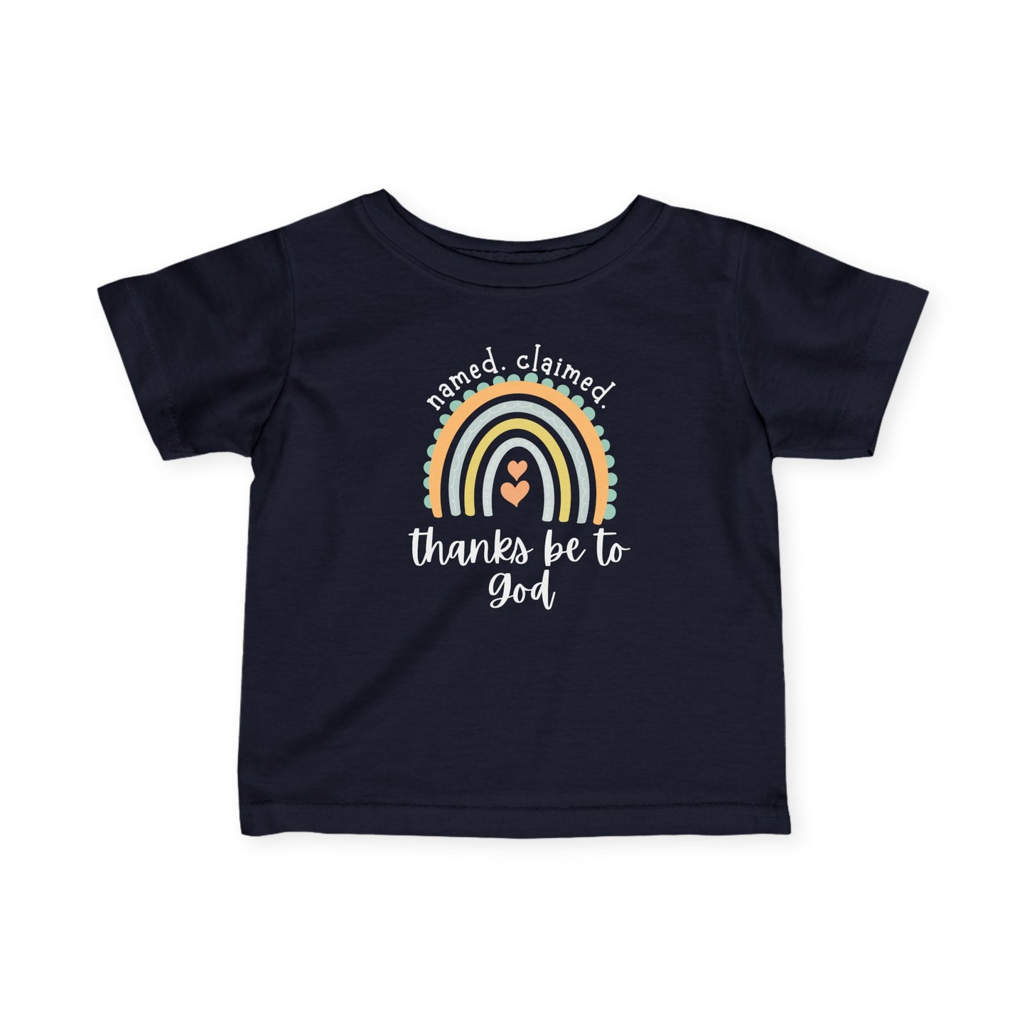 'Thanks be to God' Rainbow Infant Short Sleeve Tee