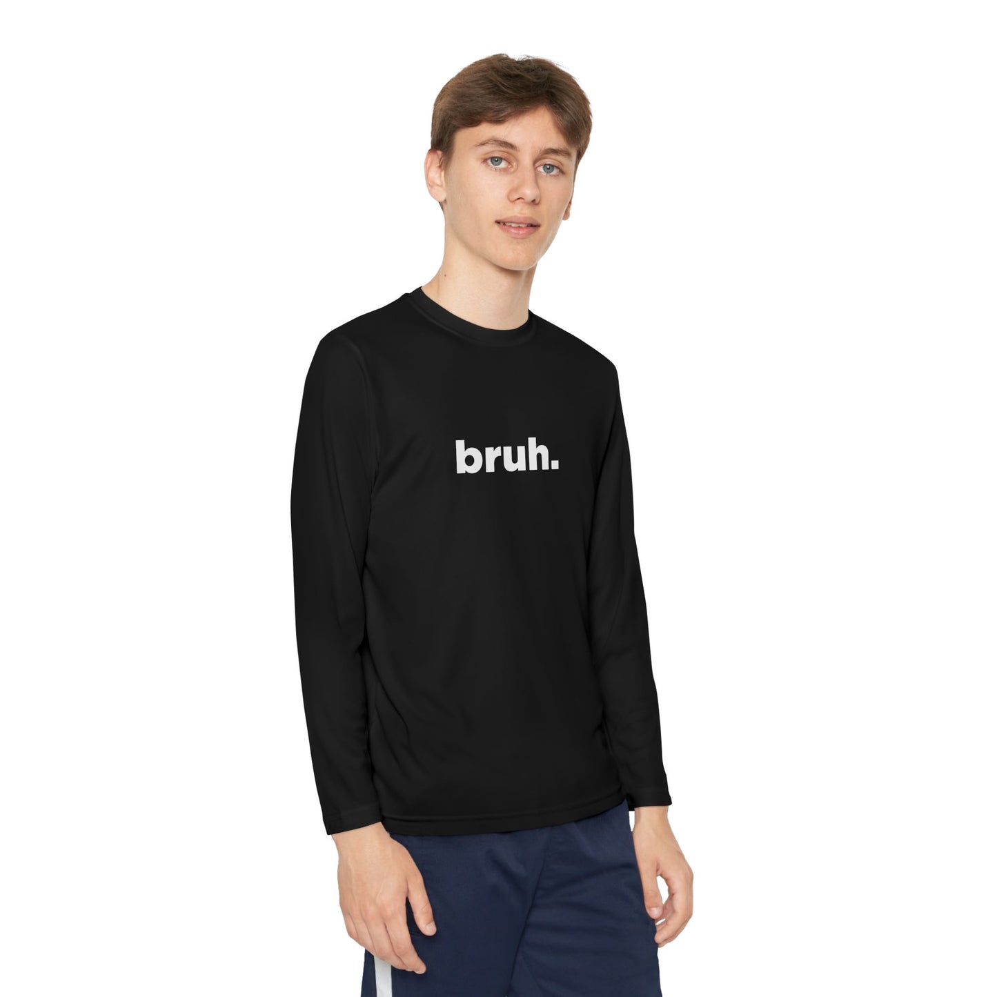 'bruh.' Youth Long Sleeve Tee