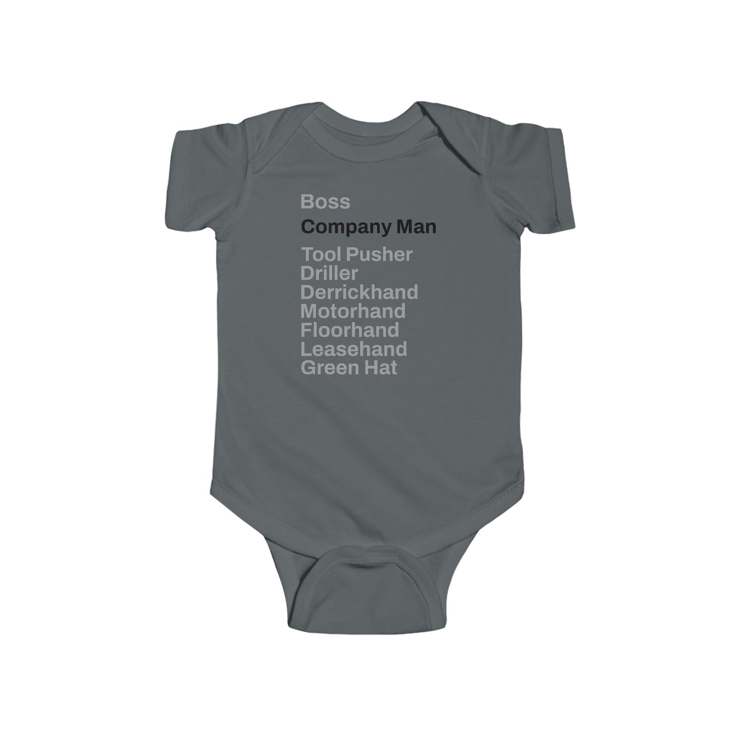 Rig Crew Series 'Company Man' - Infant Short Sleeve Onesie