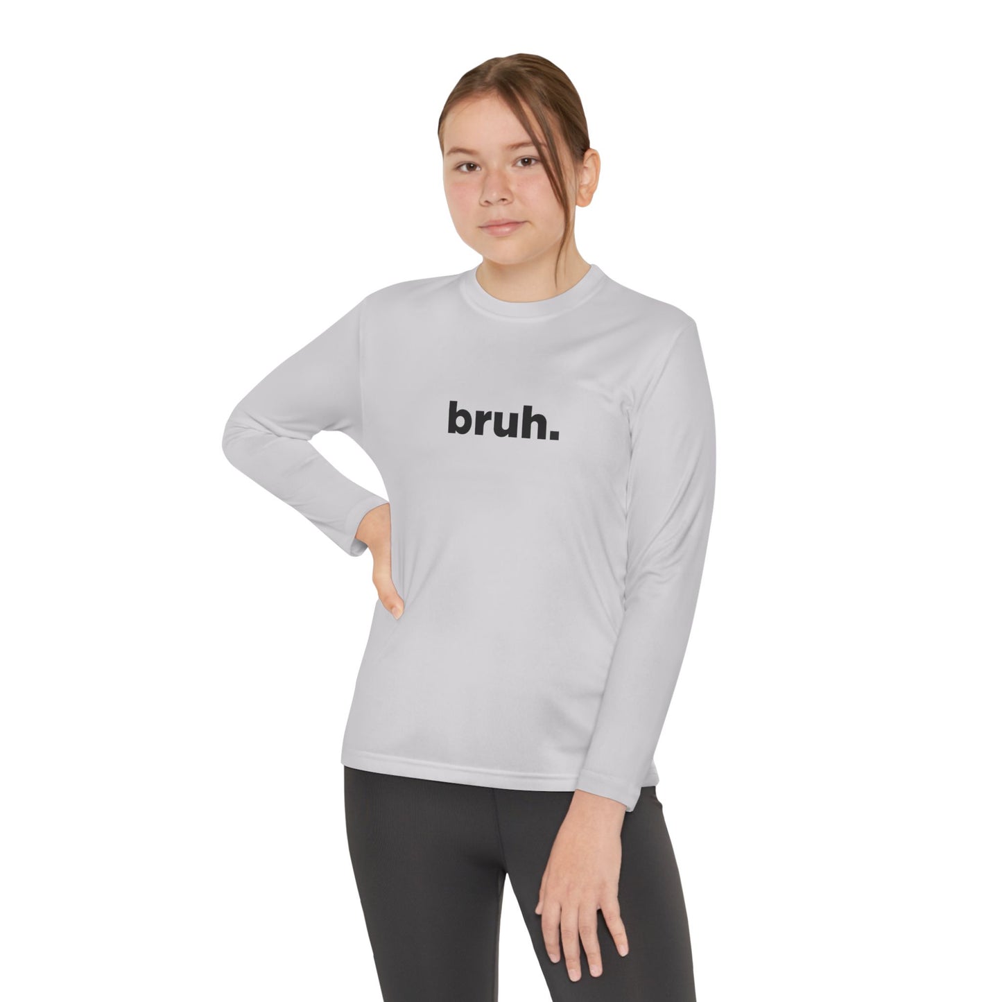 'bruh.' Youth Long Sleeve Tee