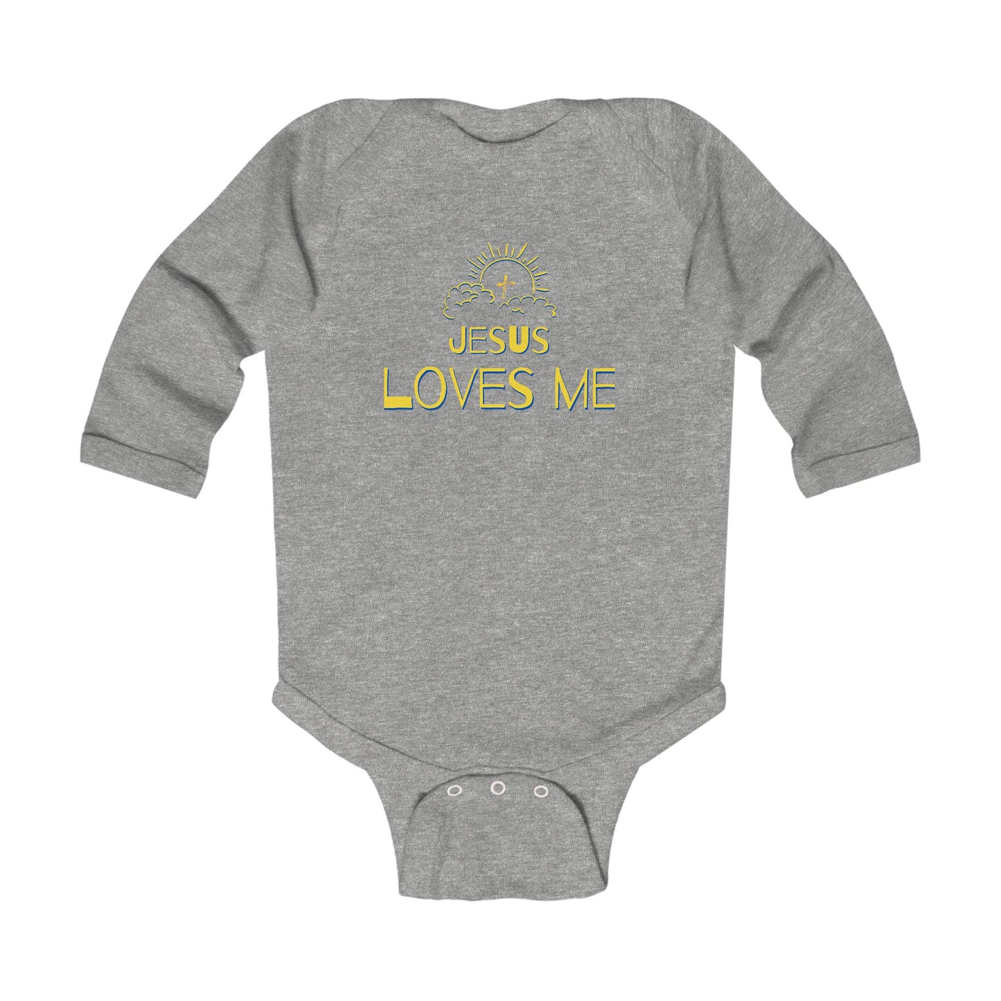 'Jesus Loves Me' Infant Long Sleeve Onesie