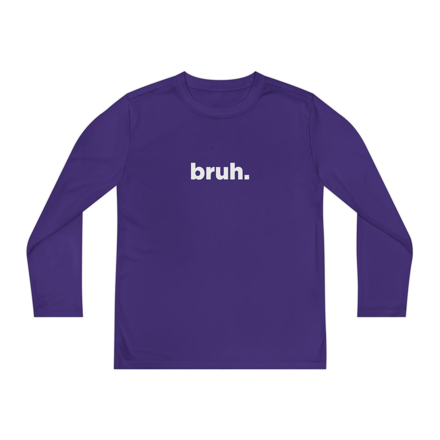 'bruh.' Youth Long Sleeve Tee