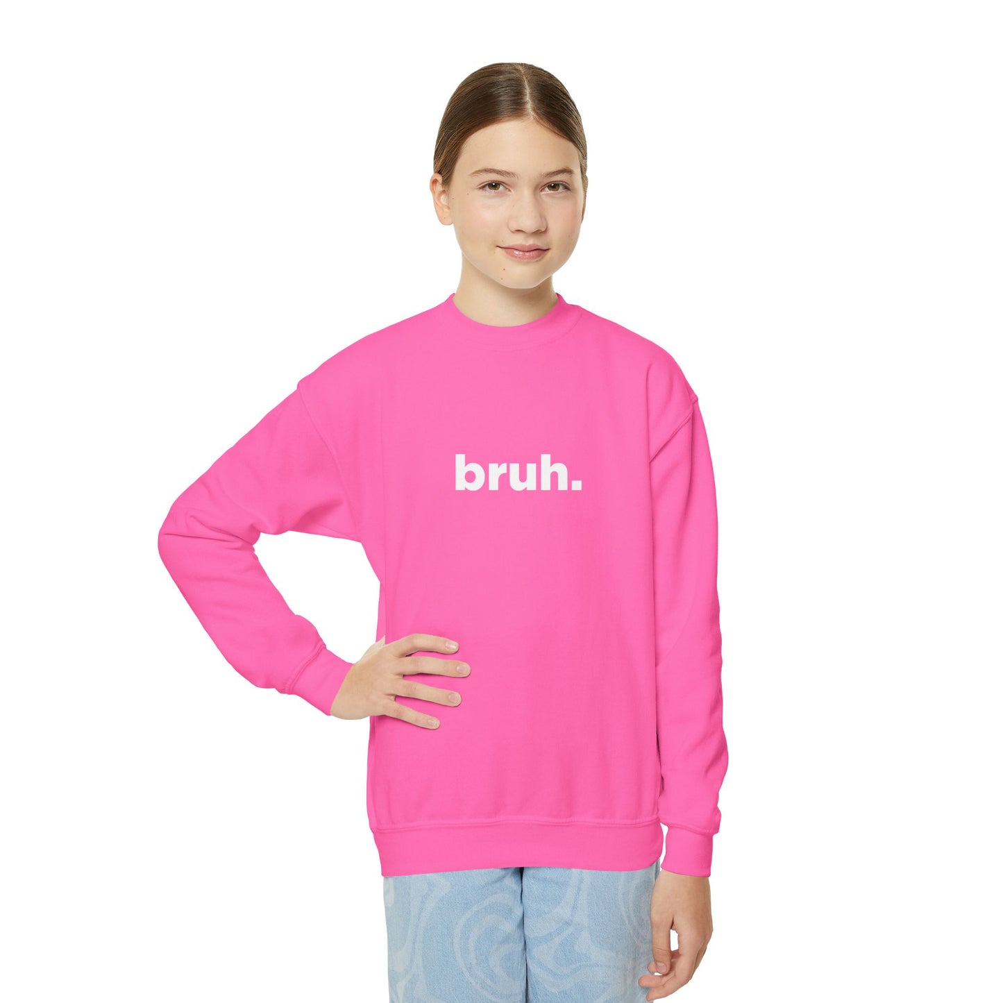 'bruh.' Youth Sweatshirt