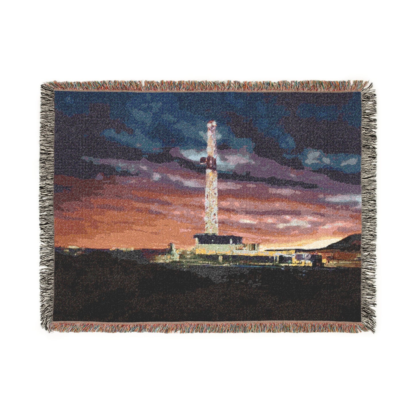 'Drilling Rig' Woven Blanket