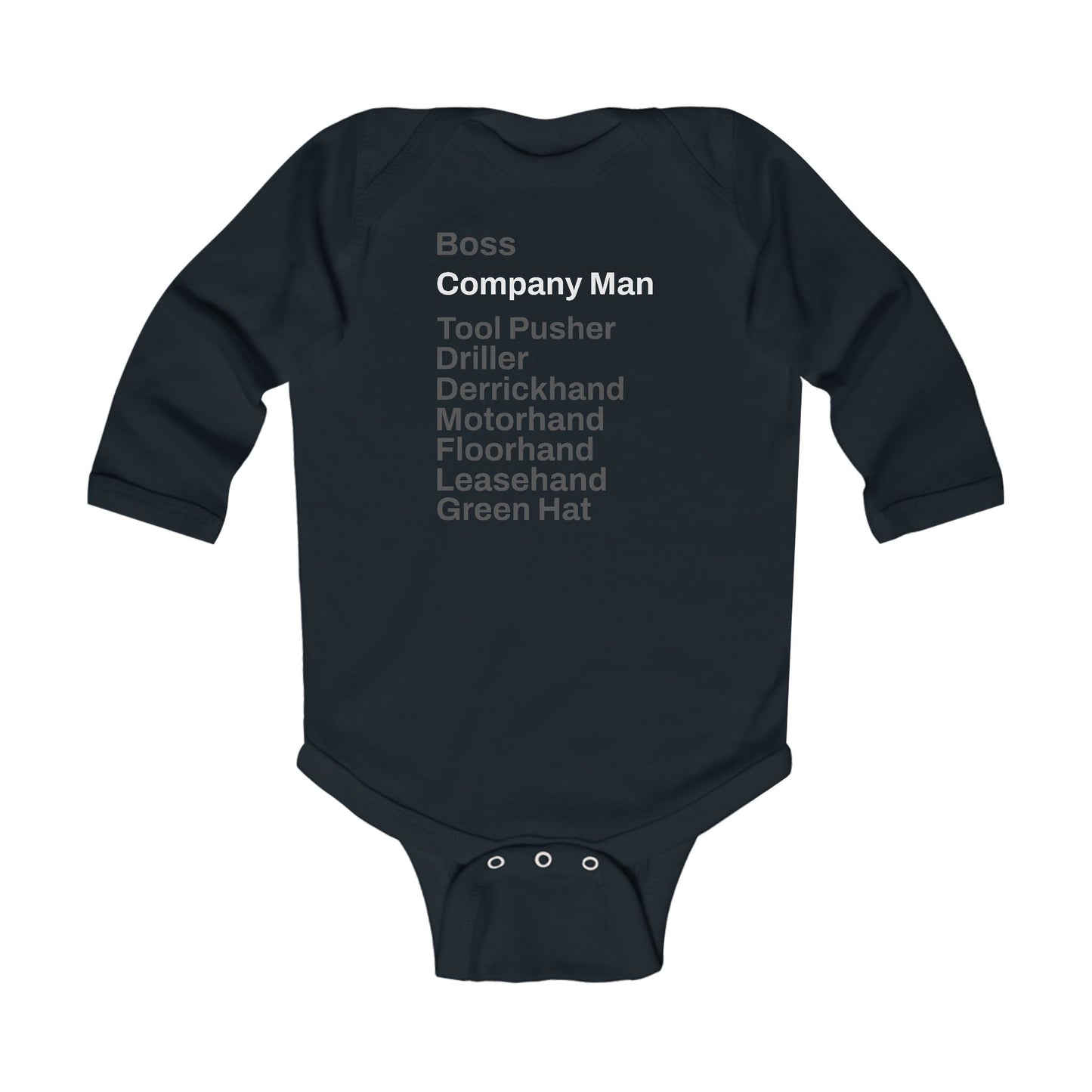 Rig Crew Series 'Company Man' - Infant Long Sleeve Onesie