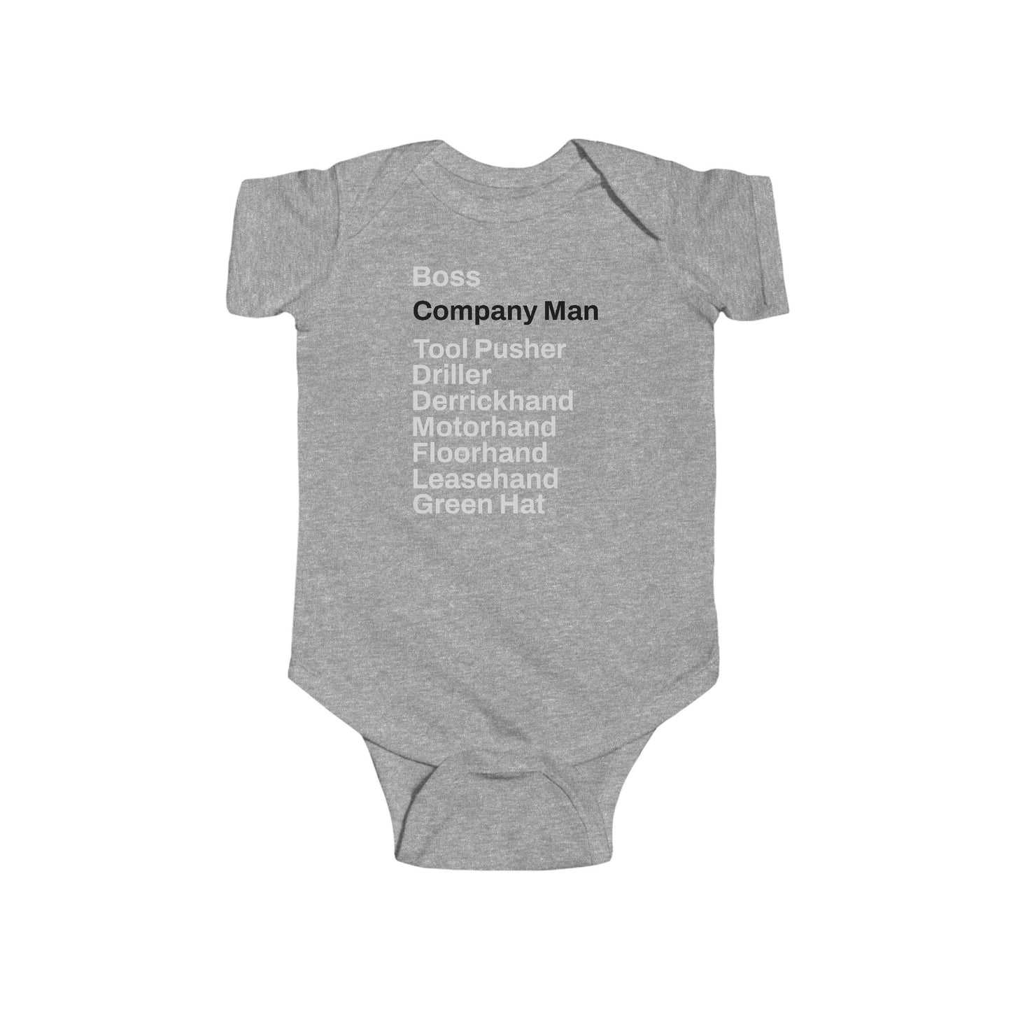 Rig Crew Series 'Company Man' - Infant Short Sleeve Onesie