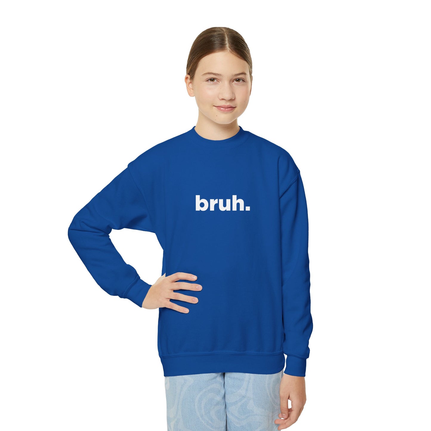 'bruh.' Youth Sweatshirt