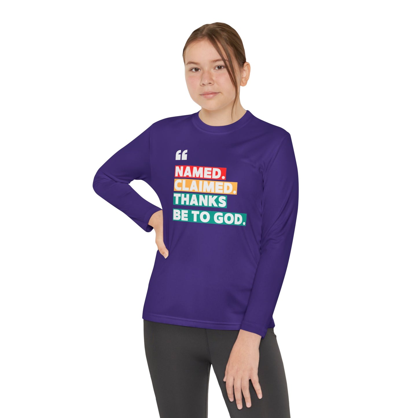 'Named, Claimed' Youth Long Sleeve Tee