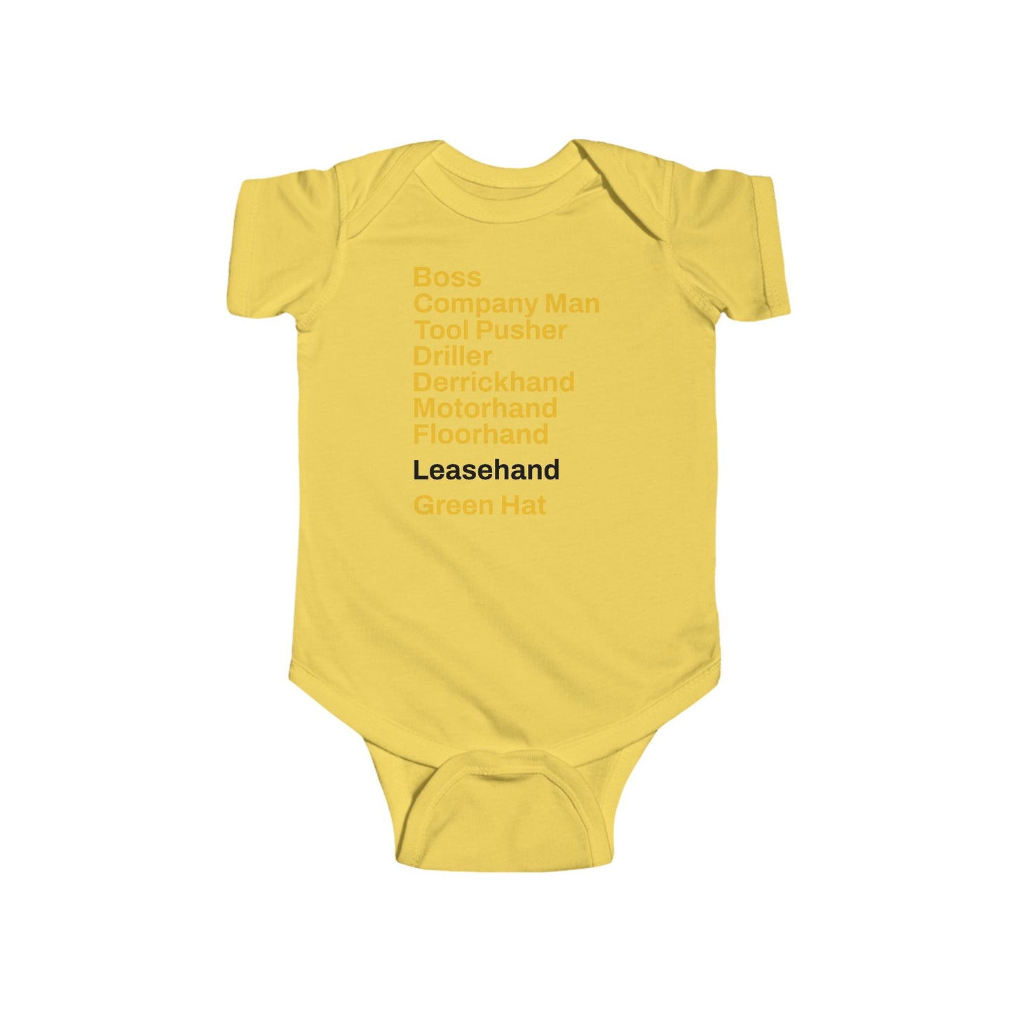Rig Crew Series 'Leasehand' - Infant Short Sleeve Onesie