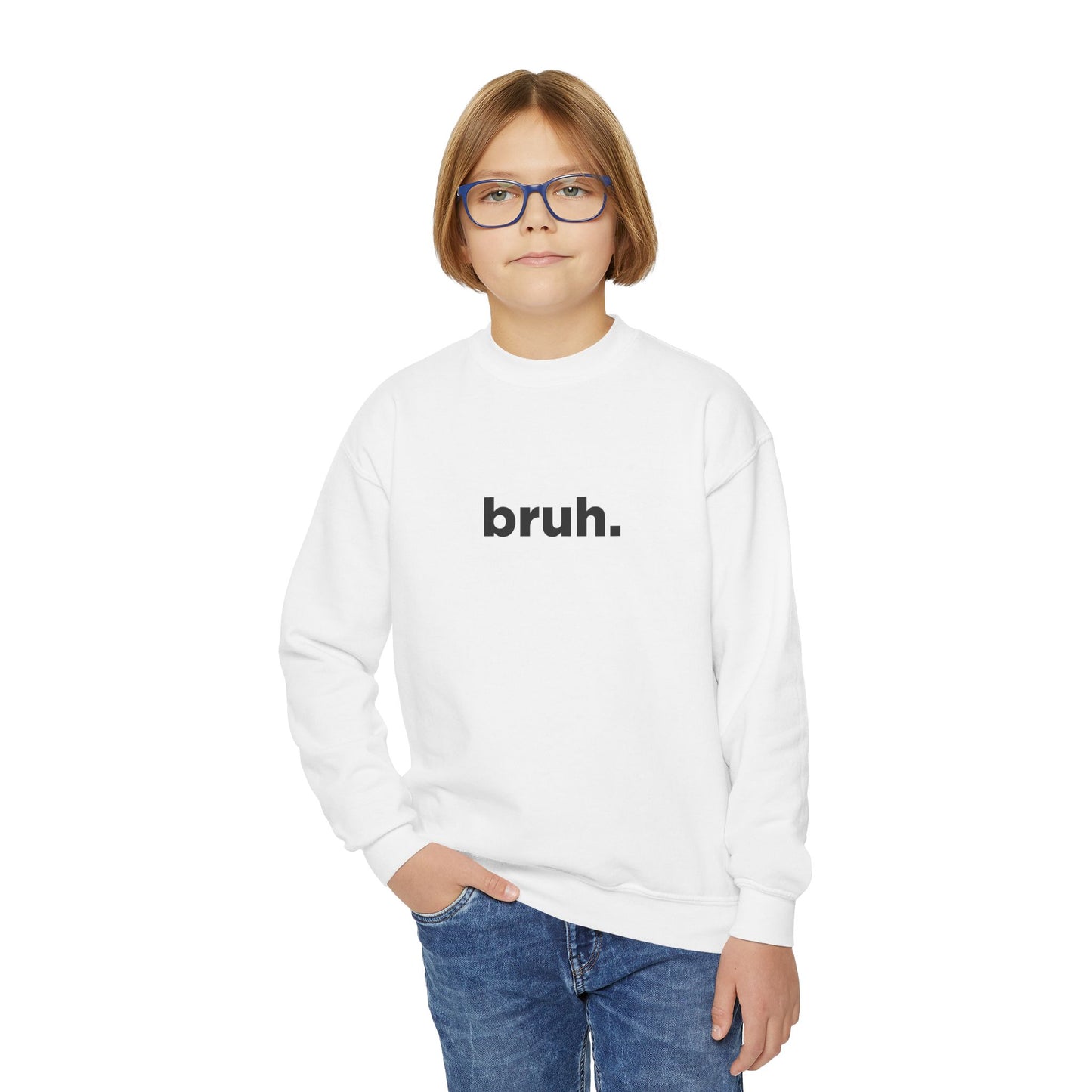 'bruh.' Youth Sweatshirt