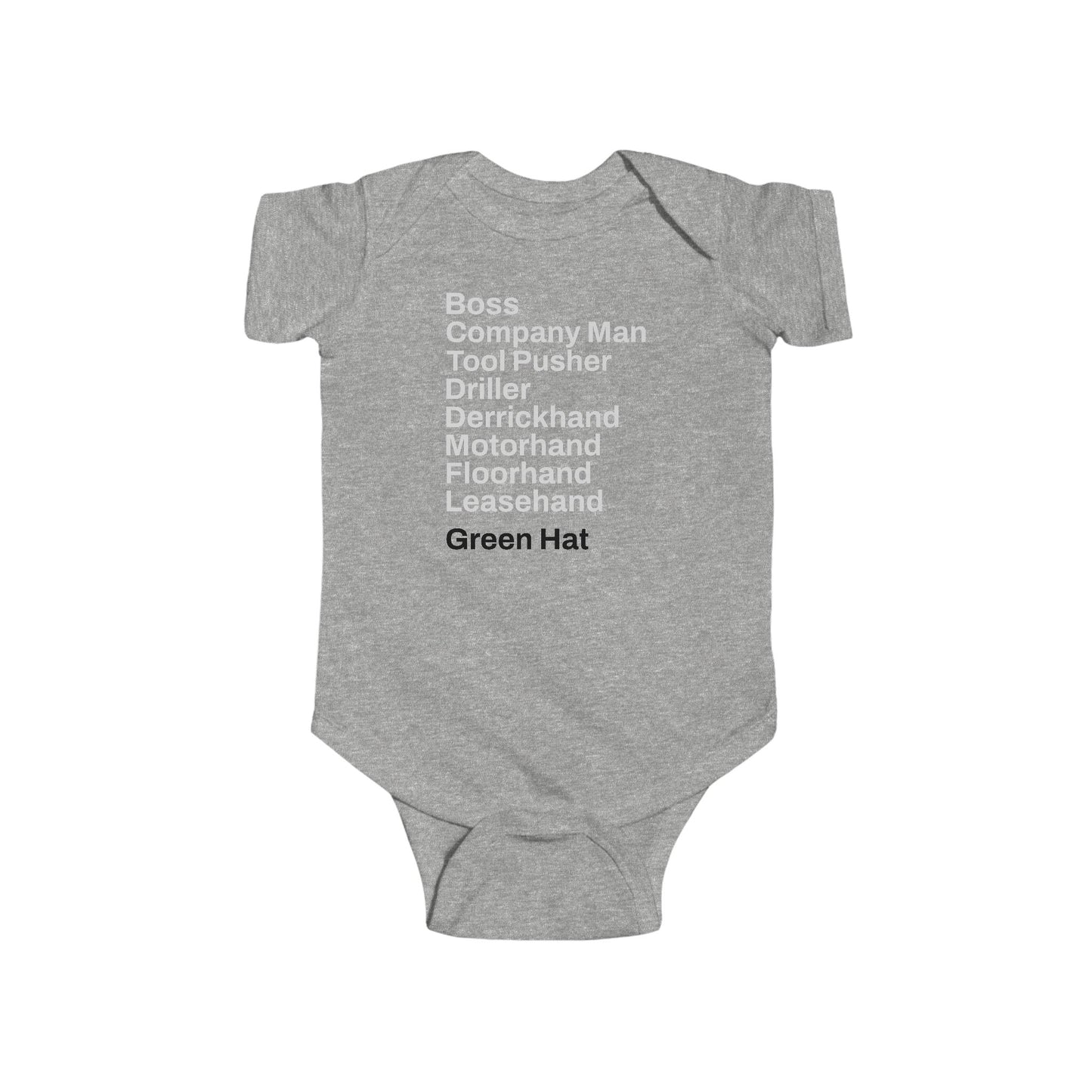 Rig Crew Series 'Green Hat' - Infant Short Sleeve Onesie