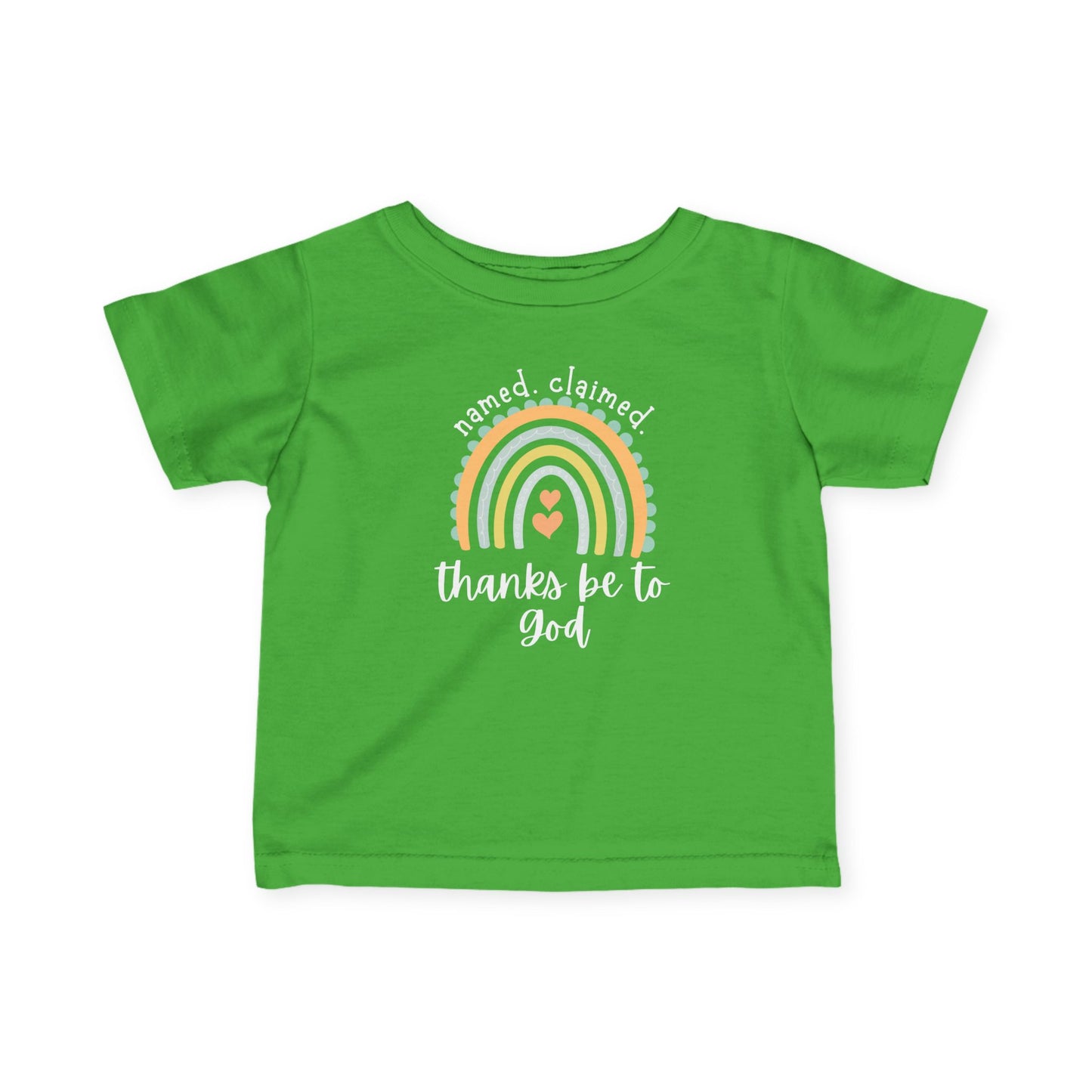 'Thanks be to God' Rainbow Infant Short Sleeve Tee