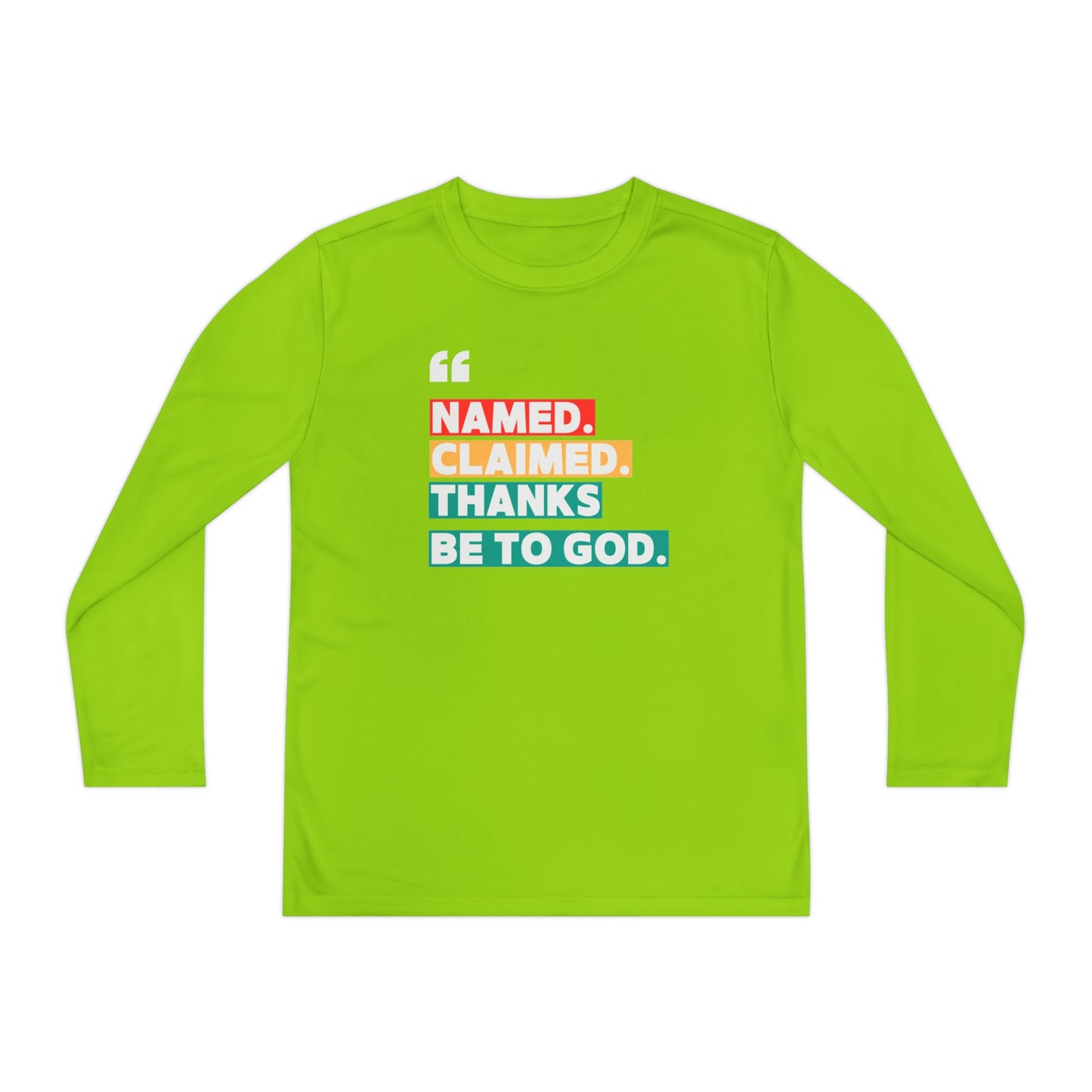 'Named, Claimed' Youth Long Sleeve Tee