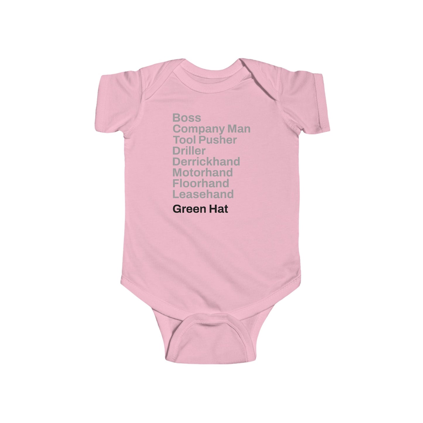 Rig Crew Series 'Green Hat' - Infant Short Sleeve Onesie